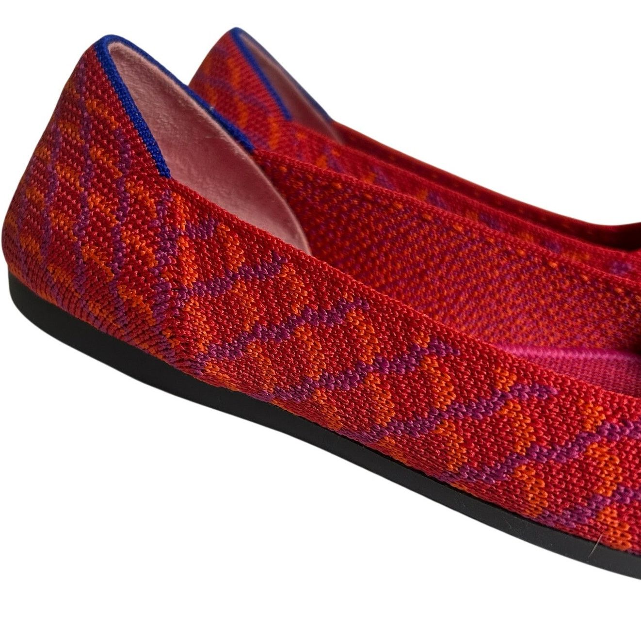 Rothy's Rothys The Point Red Orange Purple Knit Flats W6 Size US 6 / IT 36 - 3 Thumbnail