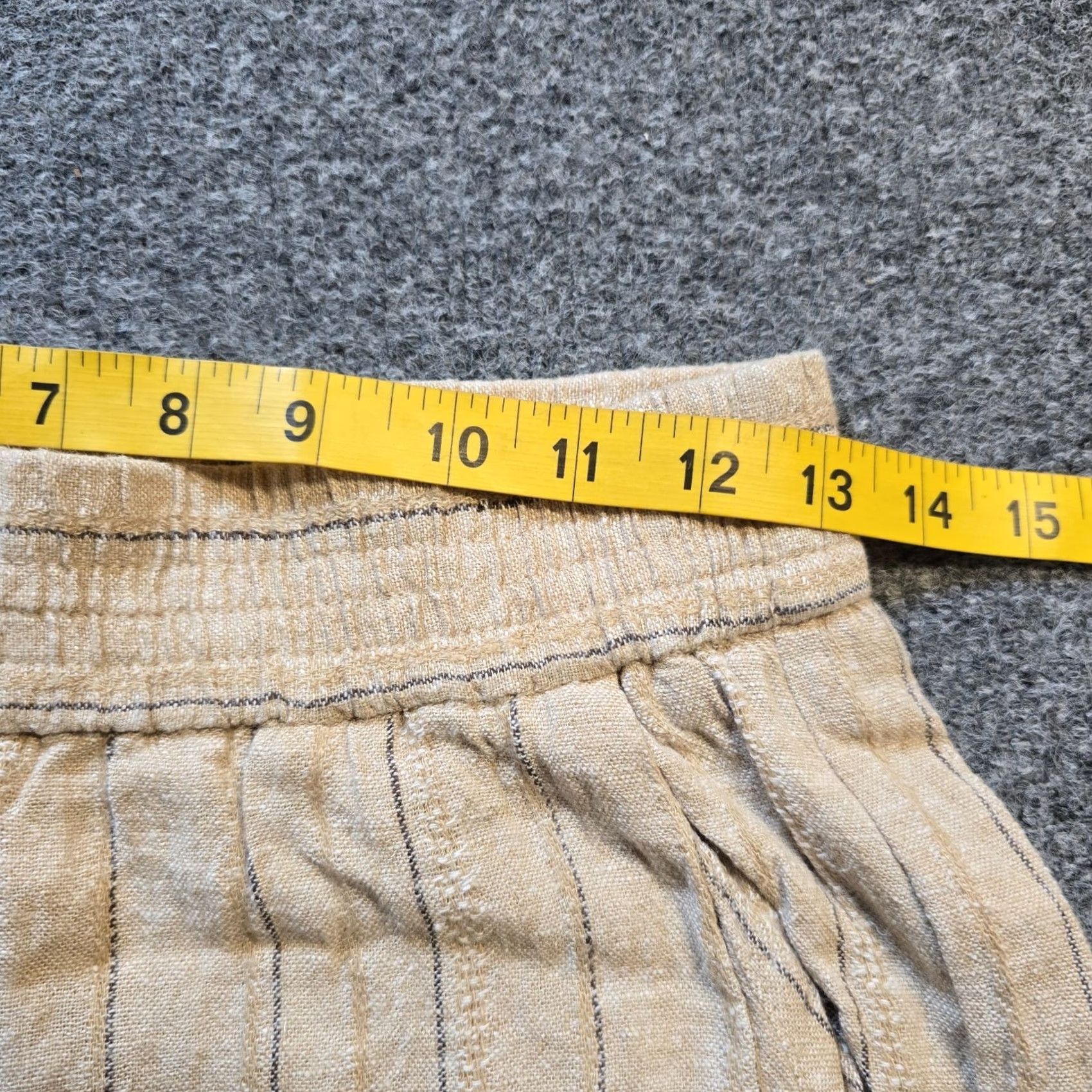 Drew Drew Pants Womens Size S Beige Striped Linen Wide-Leg Pull On Casual Beachy Size 28" / US 6 / IT 42 - 5 Thumbnail