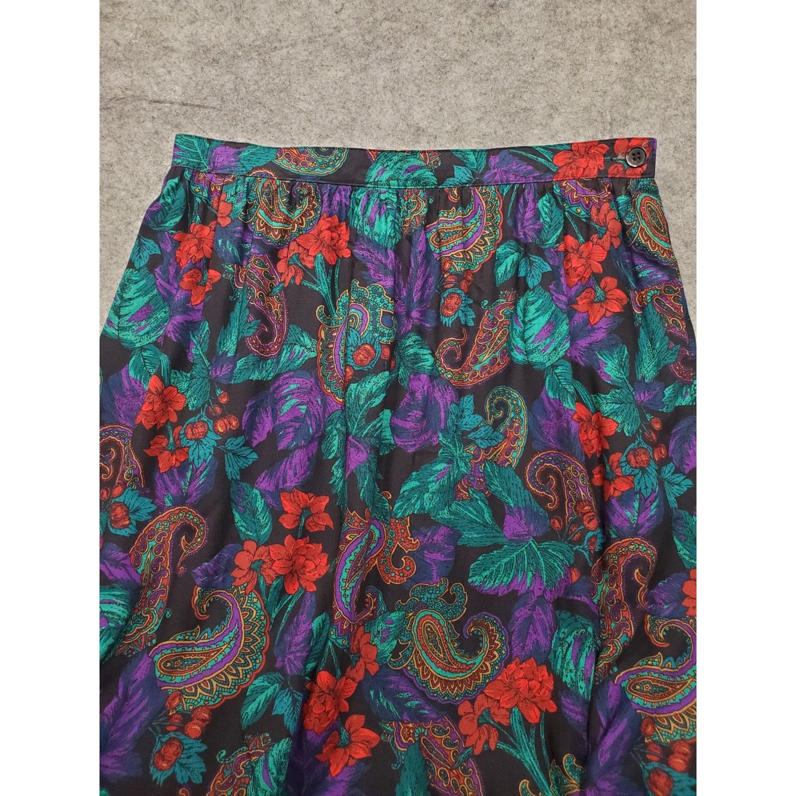 Other Vintage Women's Size 14 Alfred Dunner Floral Paisley Skirt Size 36" / US 14 / IT 50 - 7 Thumbnail