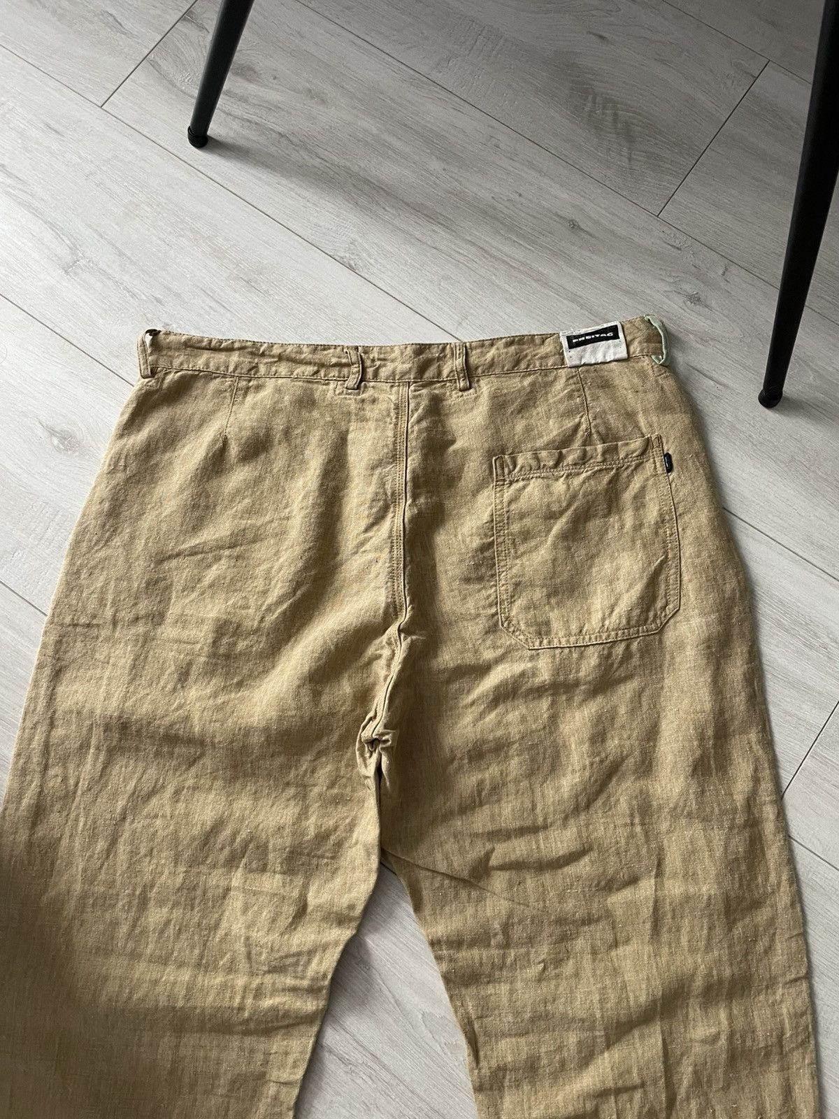 Freitag Vintage Freitag E554 Male Linen Beige Pants Size US 33 - 4 Thumbnail