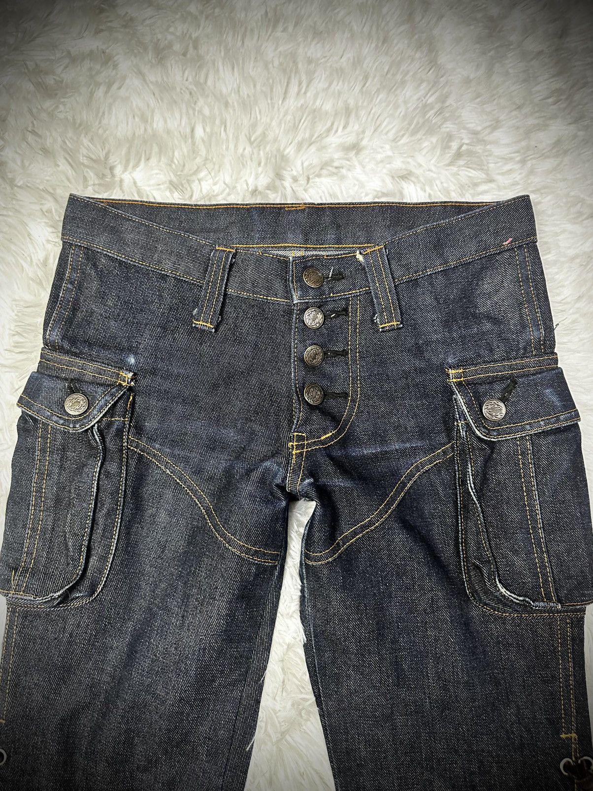 Tornado Mart rare 2000s japanese brand dee dee flared bell botom lace up Size US 29 - 4 Thumbnail