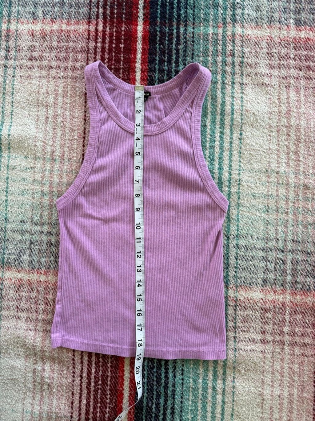 MONROW Women's MONROW Purple Ribbed Tank Top XS Size XS / US 0-2 / IT 36-38 - 6 Thumbnail