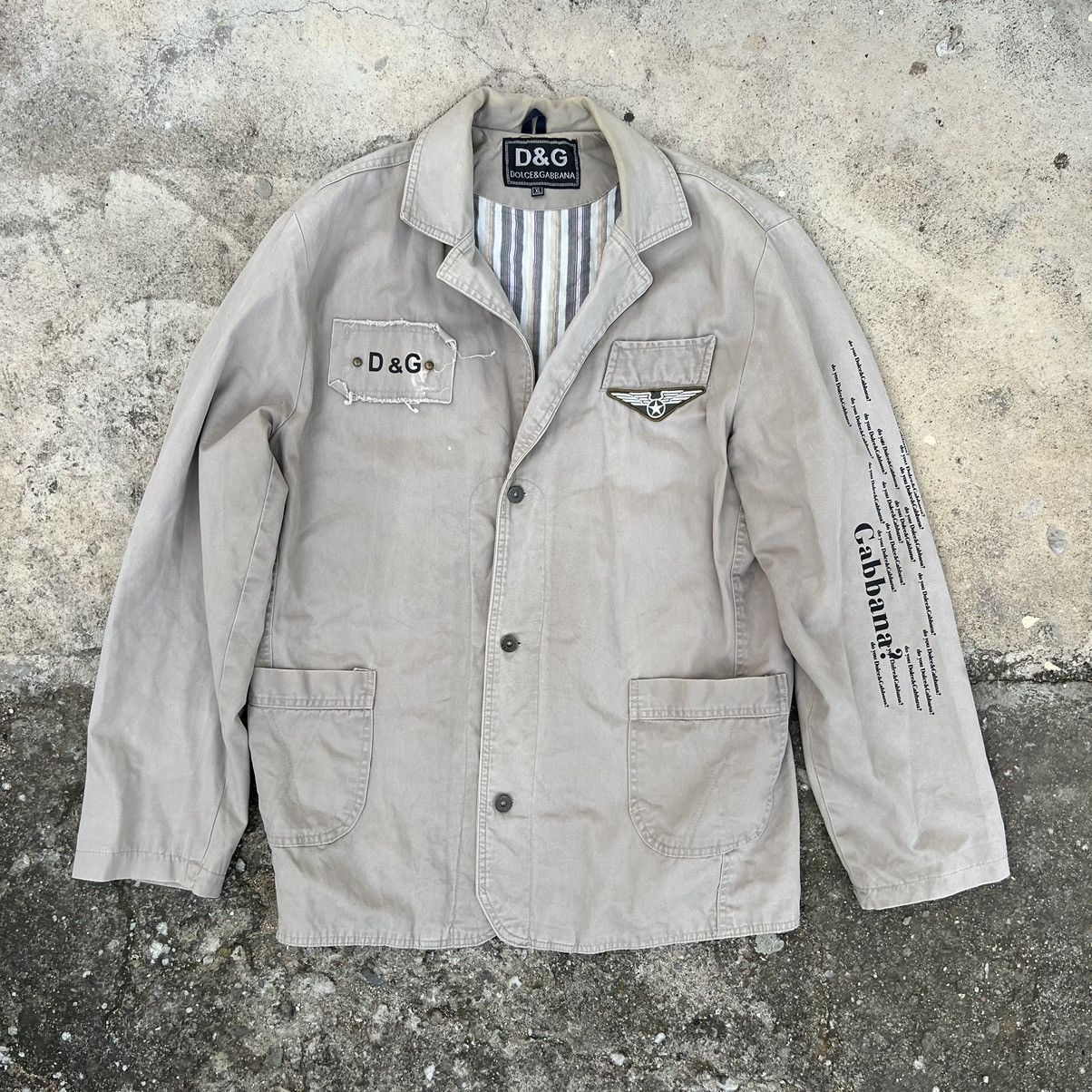 Dolce & Gabbana Vintage Dolce Gabbana men’s beige jacket Size US L / EU 52-54 / 3 - 1 Thumbnail
