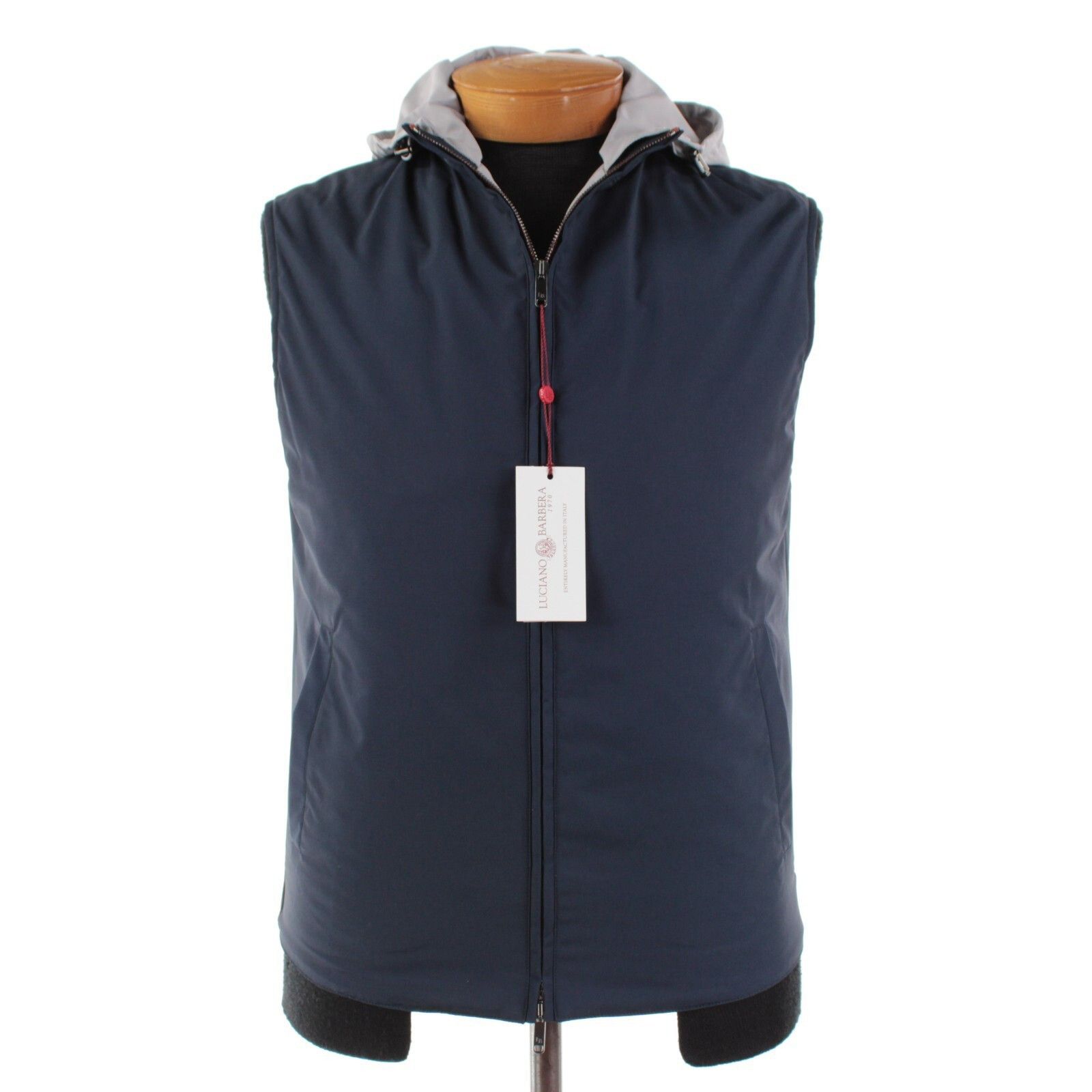 Luciano Barbera Luciano Barbera Vest Size M US In Blue Wool Blend Size US M / EU 48-50 / 2 - 1 Thumbnail