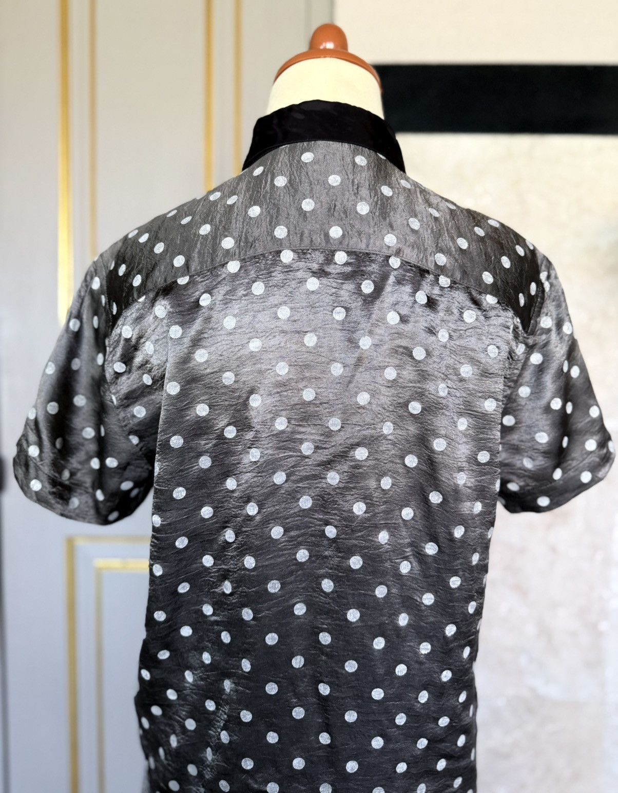 Comme des Garcons Comme des Garçons Tricot Polka Dot Shirt AD2008 Black Size M Size M / US 6-8 / IT 42-44 - 2 Thumbnail