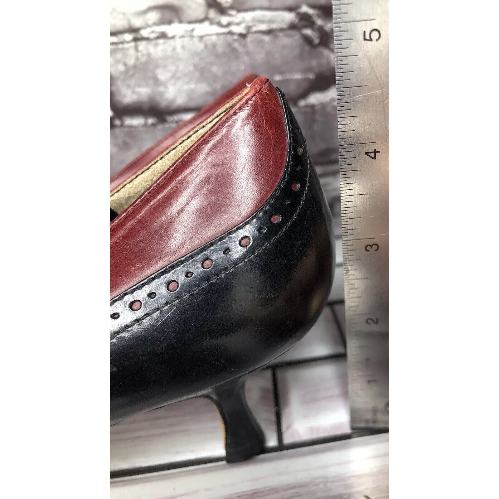 Other Max Studio Burgundy Red Leather MaryJane Strap High Heels Wo Size US 9 / IT 39 - 13 Thumbnail