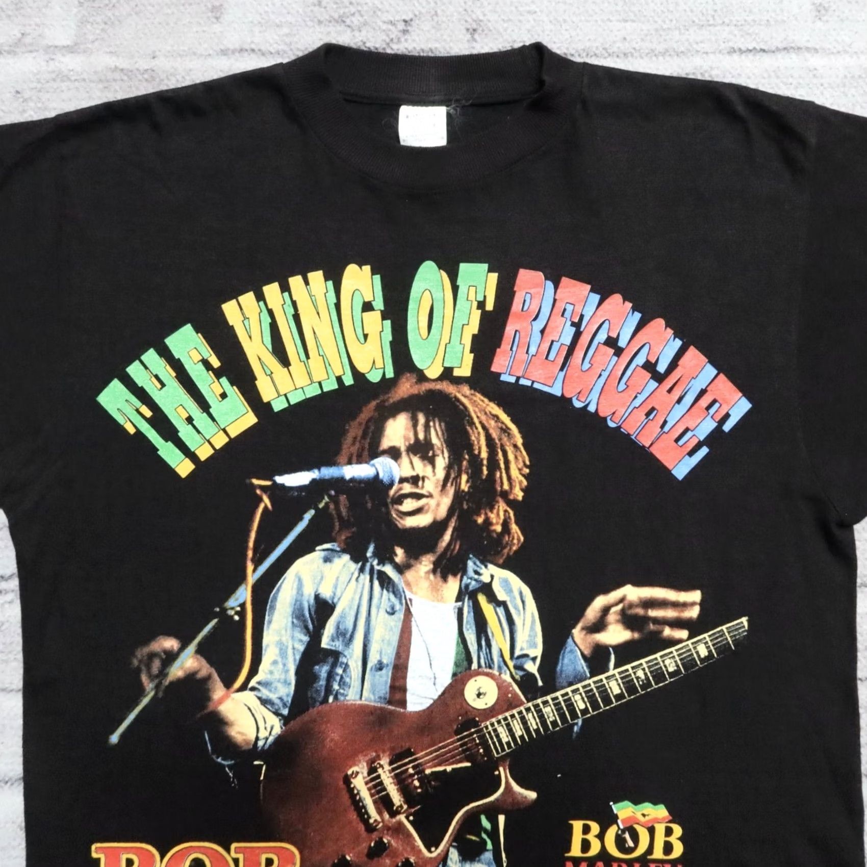Vintage VINTAGE Bob Marley King of Reggae Rap Tee Shirt Songs of Freedom Single Stitch Shirt Adult L Black Mens Size US L / EU 52-54 / 3 - 3 Thumbnail