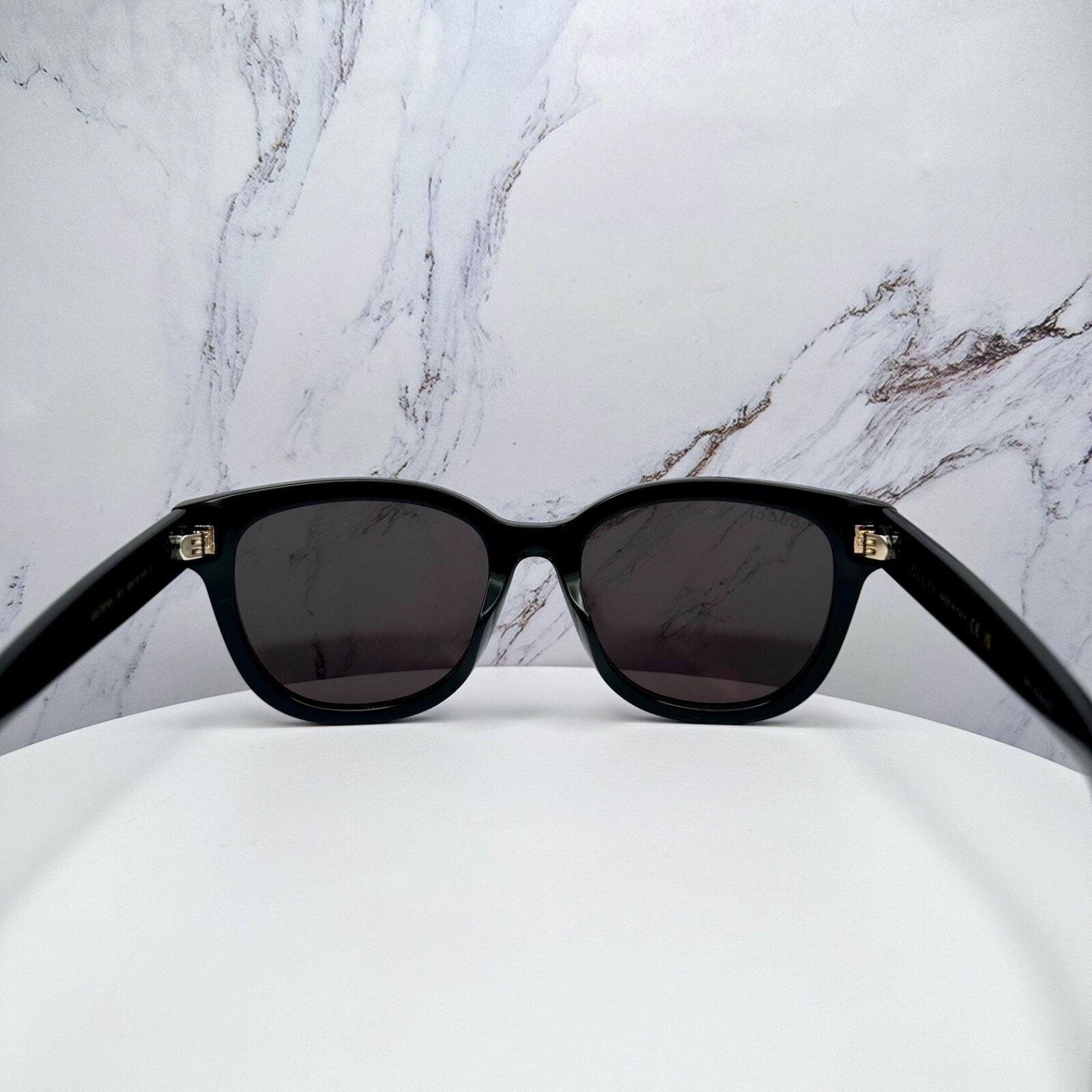 Gucci New GUCCI Sunglasses 2025 Collection Black 55mm Round Size ONE SIZE - 12 Thumbnail