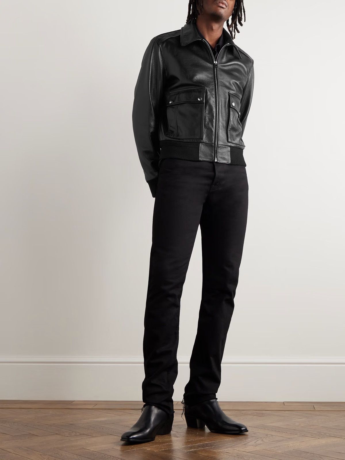 Celine Celine 23FW leather flight aviator jacket sz54 Size US L / EU 52-54 / 3 - 10 Thumbnail