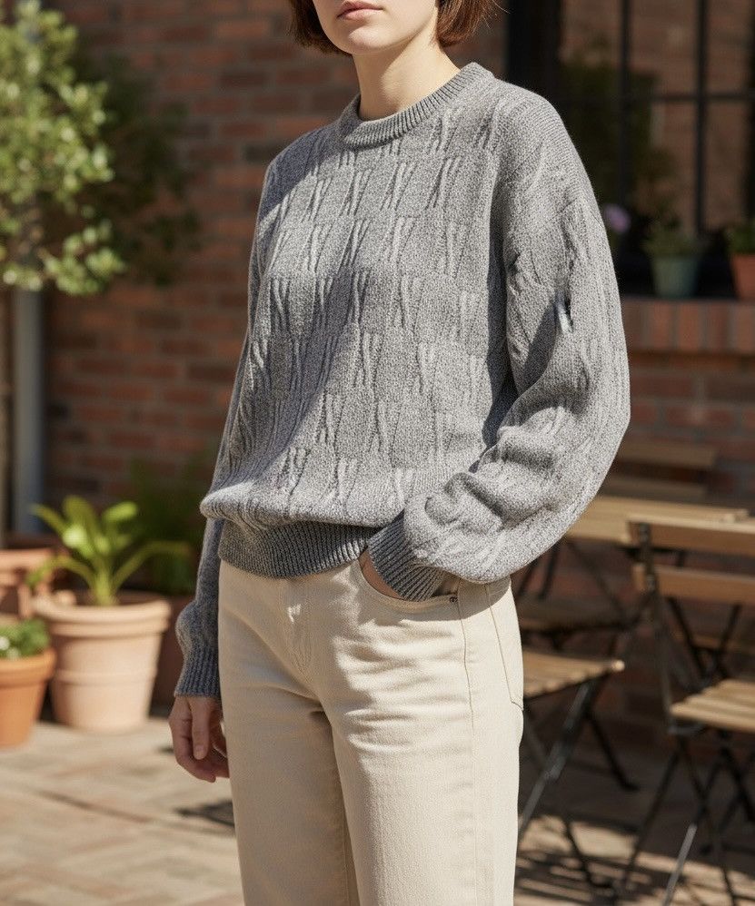 Issey Miyake Vintage issey sport knitted grey sweater Size US M / EU 48-50 / 2 - 3 Thumbnail