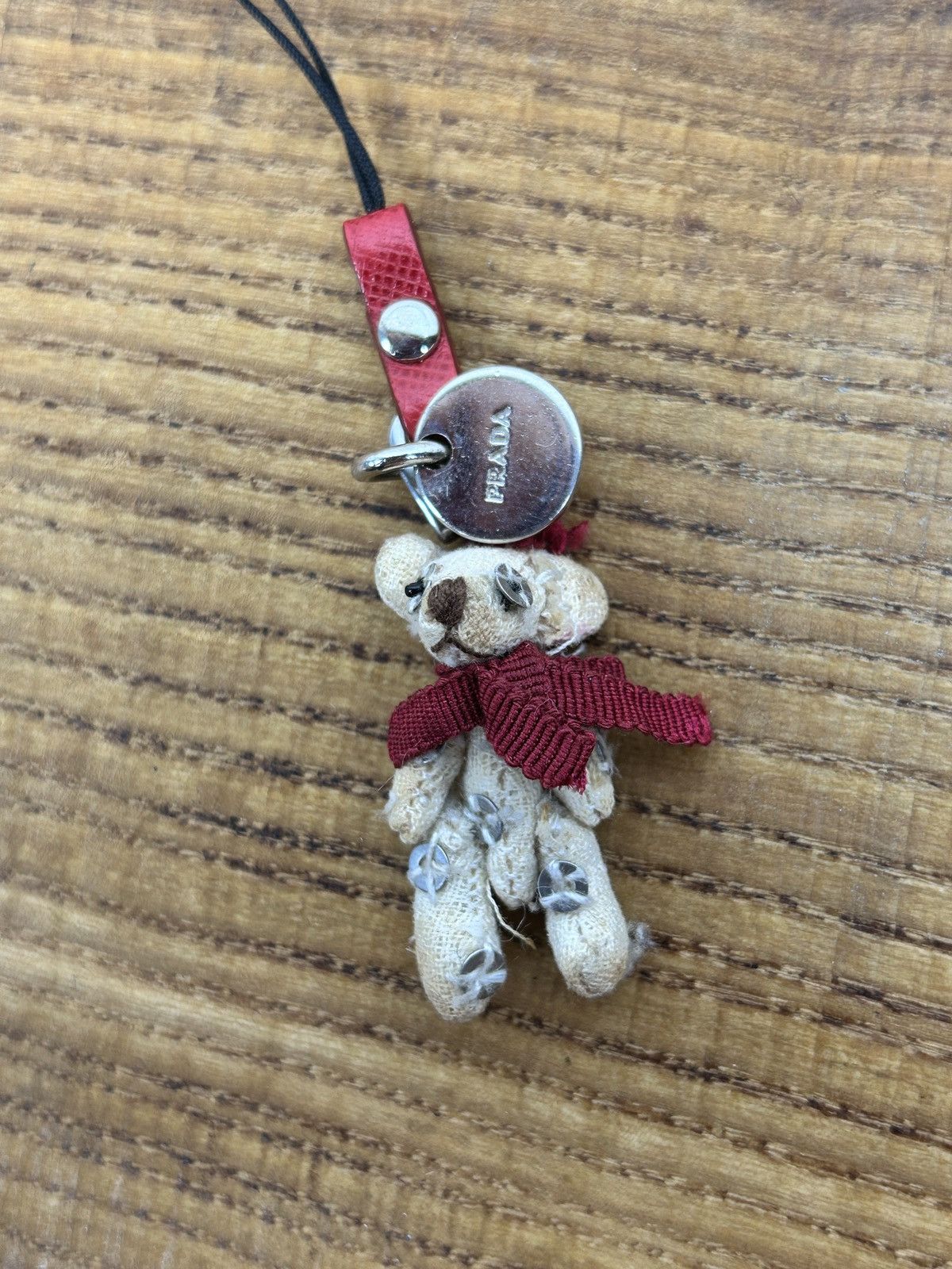 Prada Bear Small Keychain Charm Key Holder Toy