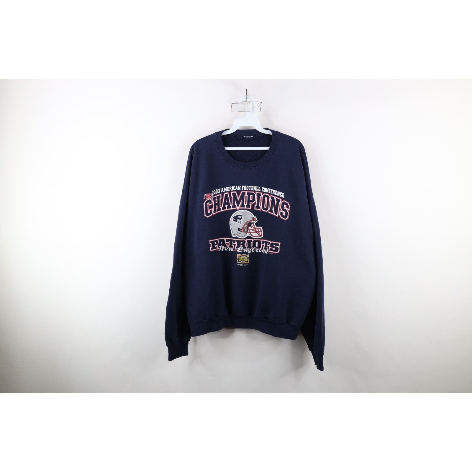 Vintage Vintage Y2K 2003 AFC Champs New England Patriots Sweatshirt Size US XXL / EU 58 / 5 - 1 Thumbnail