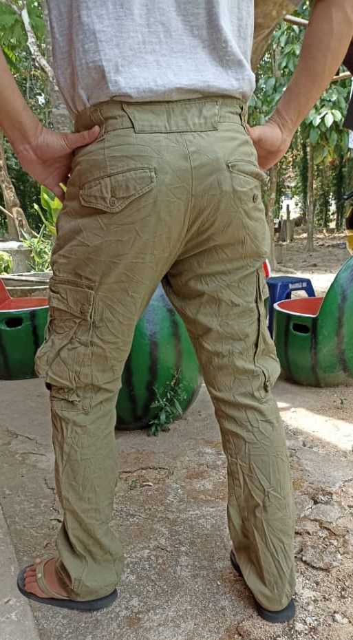 Designer Vintage BACK Number Cargo Pants Military Style Size US 31 - 3 Thumbnail