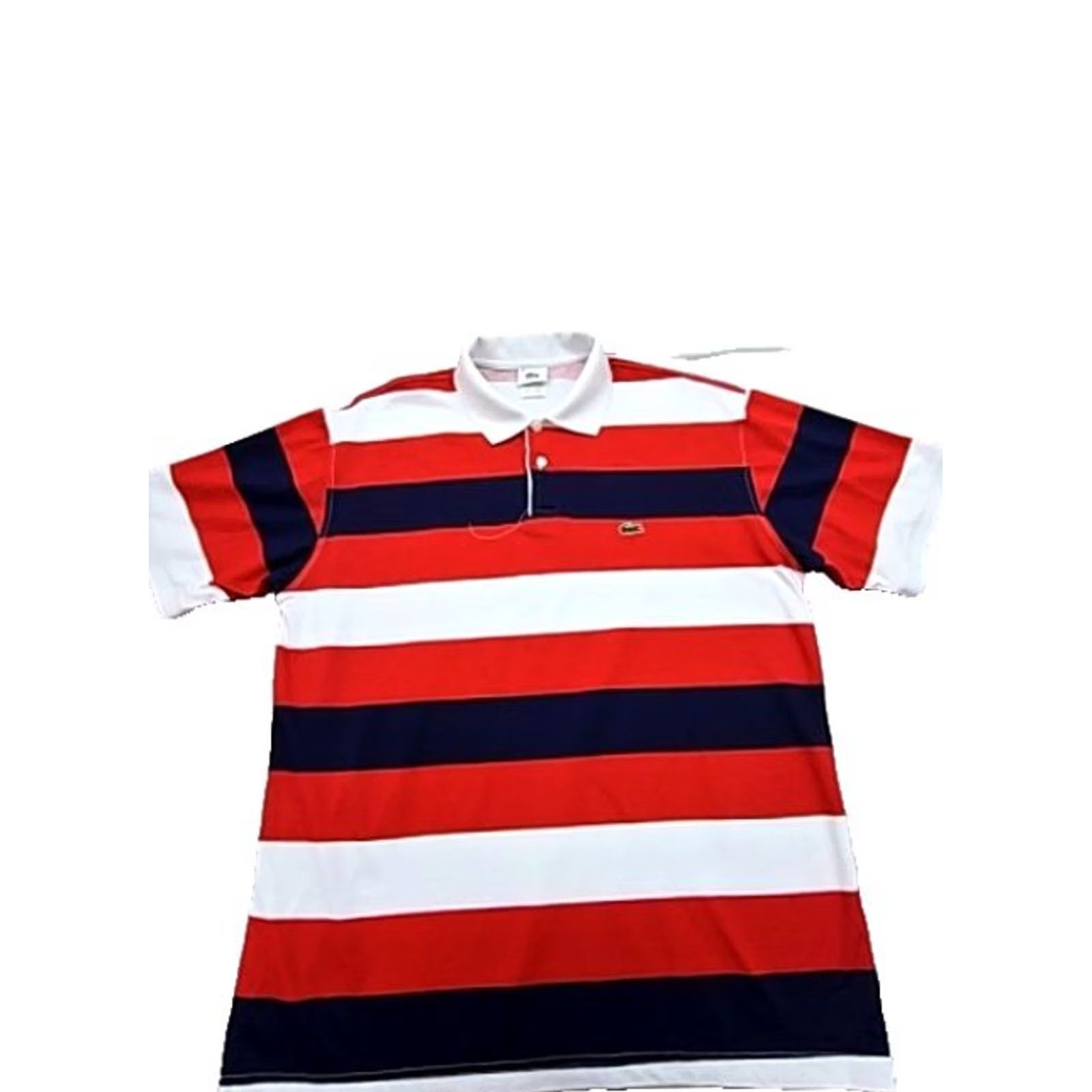 Lacoste Lacoste Polo Shirt Polo Shirt Lacoste Men's Red White Navy Striped Short Sleeve Cotton XXL Size US XXL / EU 58 / 5 - 2 Thumbnail