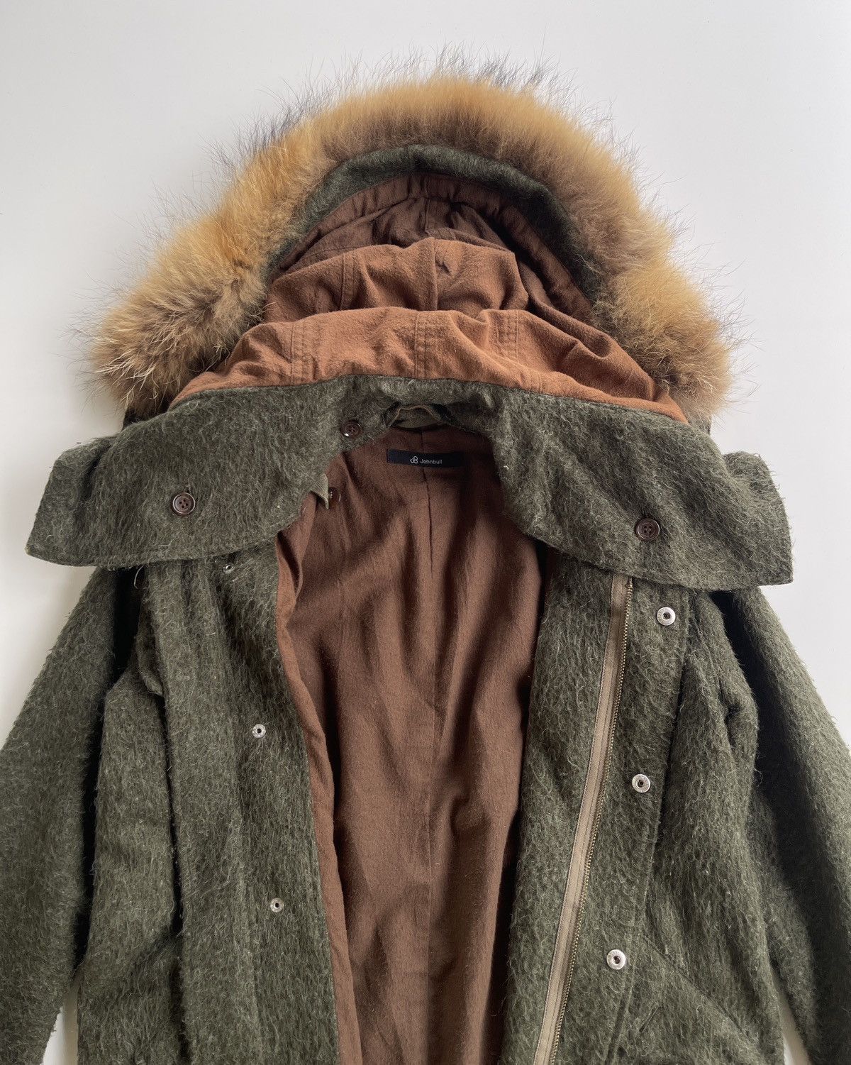 Japanese Brand Johnbull Raccoon Mohair Bono Hooded Parka Size M / US 6-8 / IT 42-44 - 4 Thumbnail