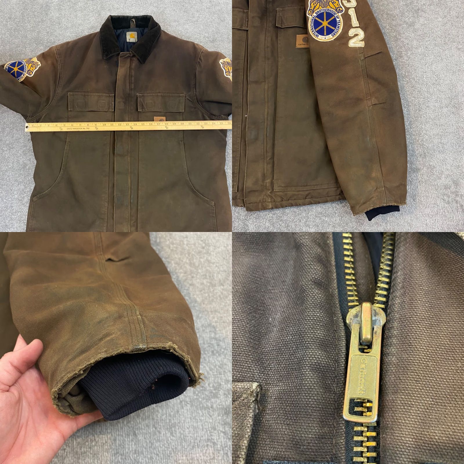 Carhartt VINTAGE Carhartt Jacket Mens L Canvas Brown Quilt Lined Utility Coat C26 DKB Size US L / EU 52-54 / 3 - 8 Thumbnail
