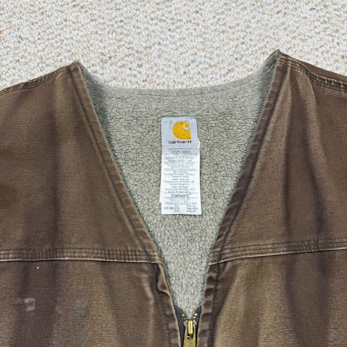 Carhartt Vintage Carhartt V26 DKB faded brown canvas workwear vest Size US XXL / EU 58 / 5 - 4 Thumbnail