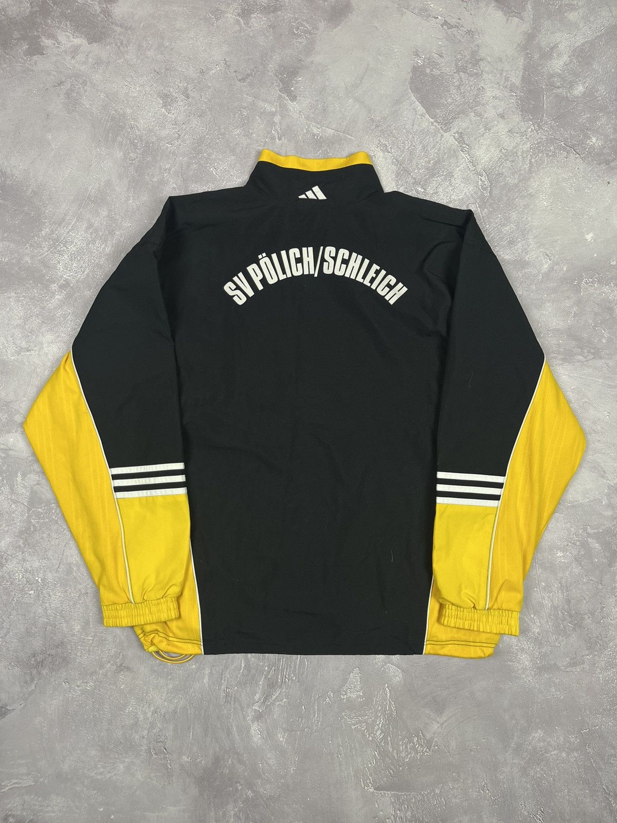 Adidas Vintage Adidas Soccer Jacket Yellow/Black SV POLICH/SCHLEICH Size US L / EU 52-54 / 3 - 2 Thumbnail