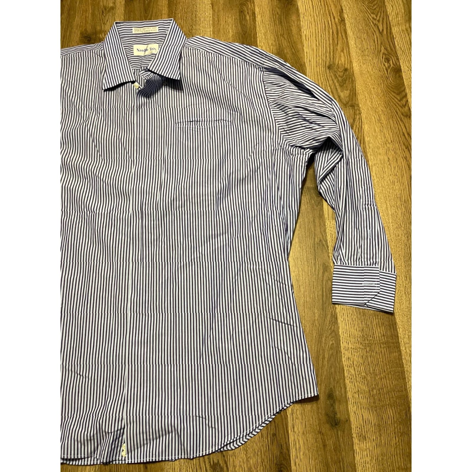 Needles Needle Trix Shirt Men XL Blue Striped Button Up Long Sleeve Size US XL / EU 56 / 4 - 4 Thumbnail