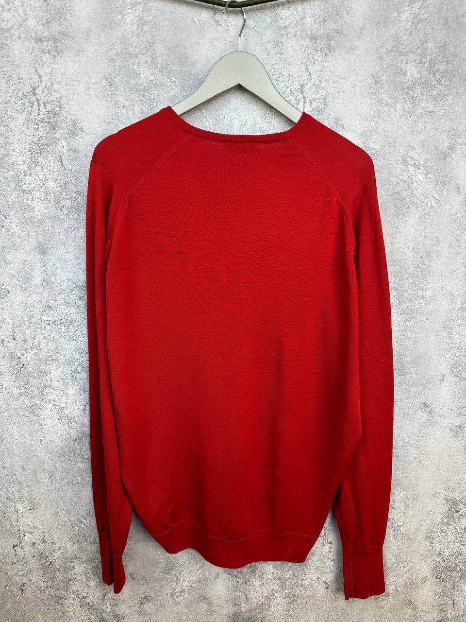 John Smedley John Smedley Merino Wool Sweater Red V-Neck Jumper Size US XXL / EU 58 / 5 - 2 Thumbnail