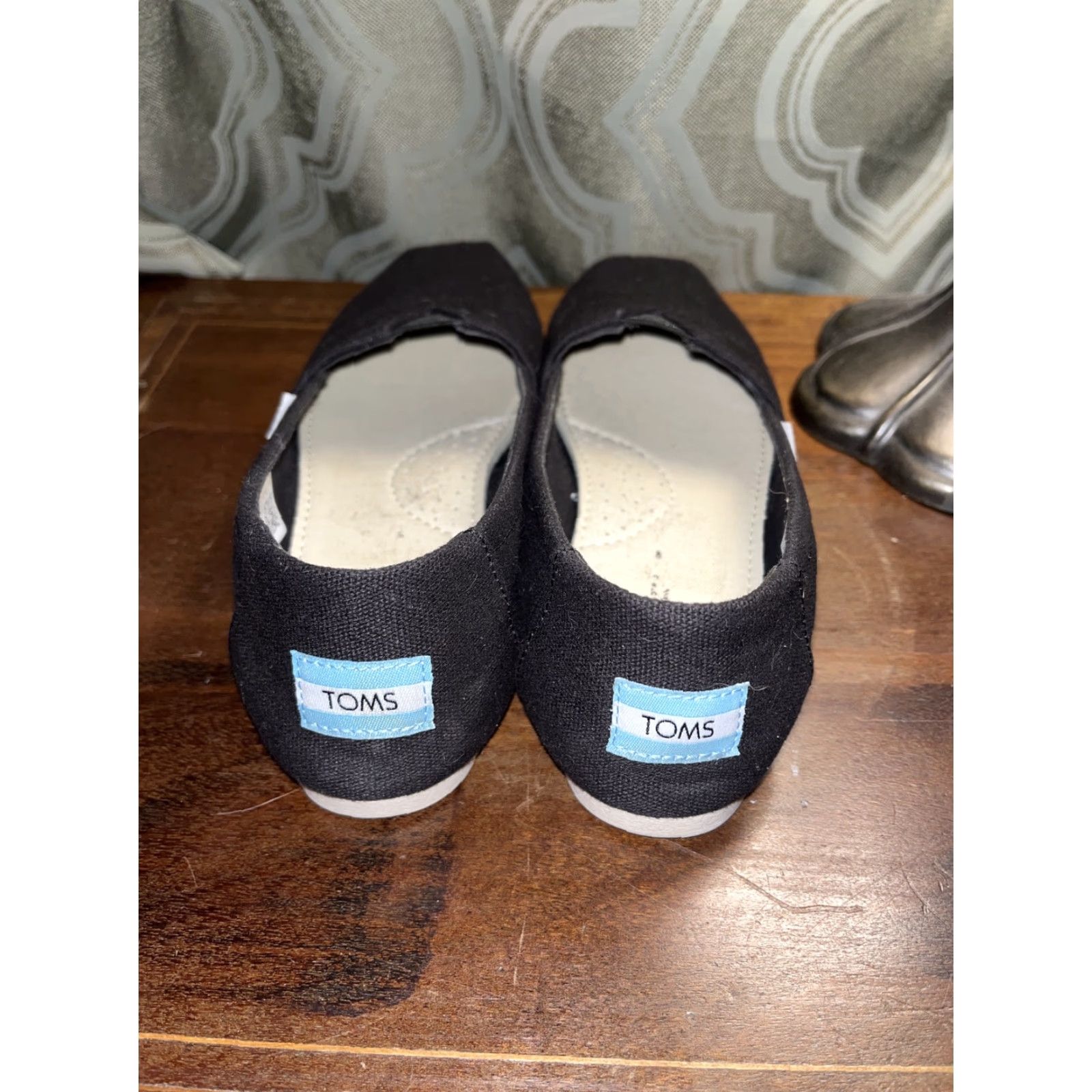 Toms TOMS Women's Classics Canvas Flats Size US 6.5 Black Casual Comfort Slip On W Size US 4.5 / IT 34.5 - 2 Thumbnail