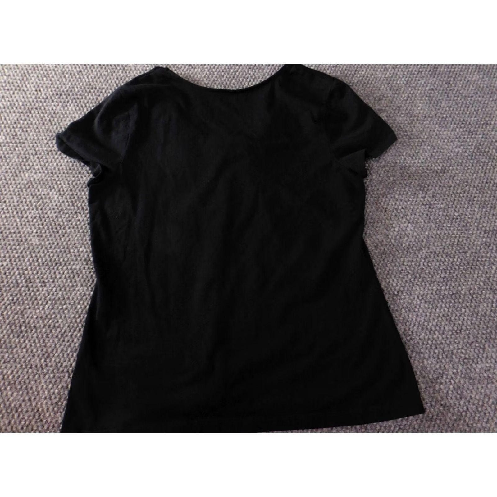 Croft & Barrow Croft & Barrow Blouse Womens M Black Crew Neck Short Sleeve Pullover Stretch Casual Regular Polyester Top Classic Size M / US 6-8 / IT 42-44 - 7 Thumbnail