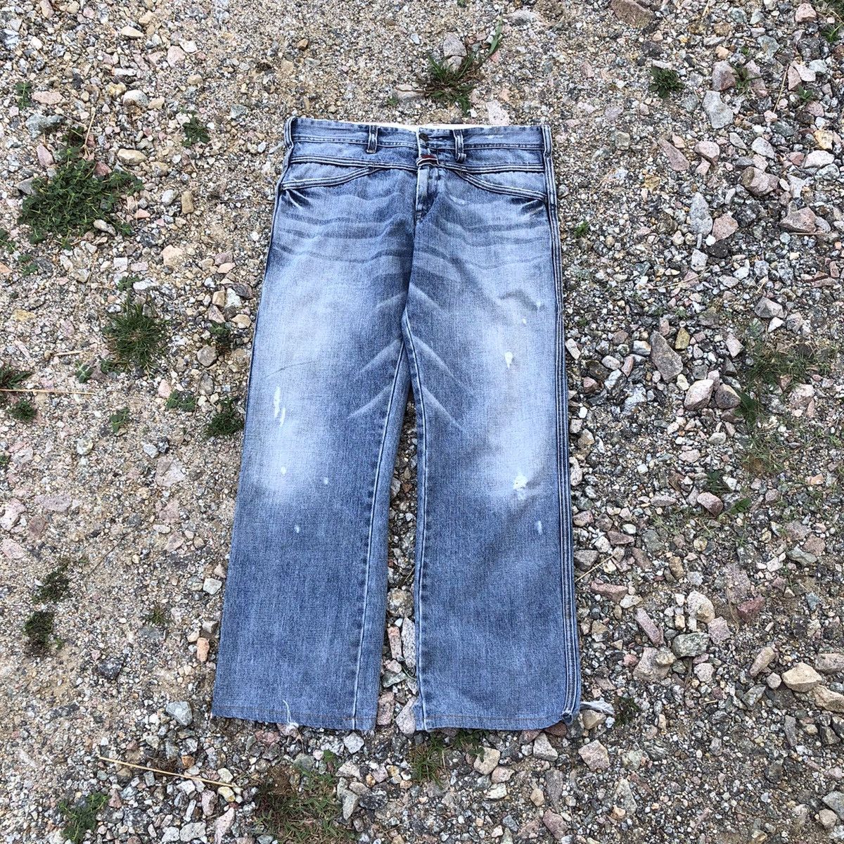 image of Mfg Marithe Francois Girbaud Loose Denim Pants in Blue, Men's (Size 34)