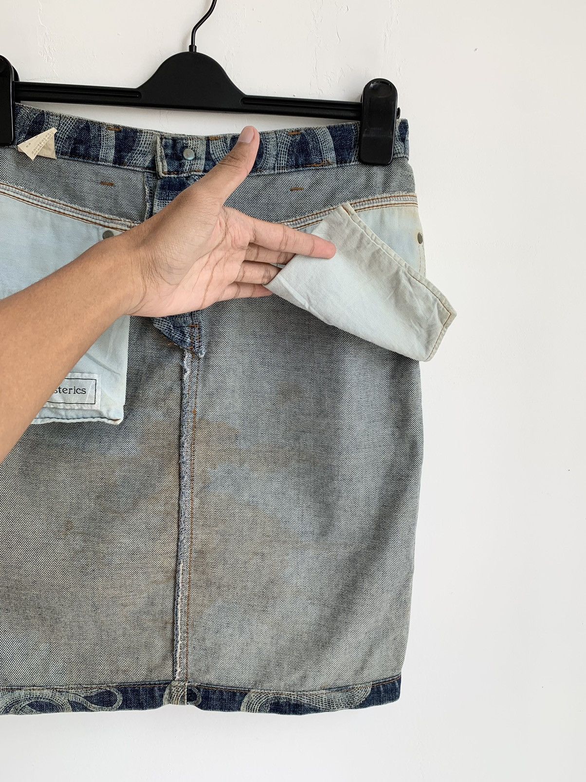 Hysteric Glamour 2000s Hysteric Glamour Snake Denim Skirt y2k Size 29" - 19 Thumbnail