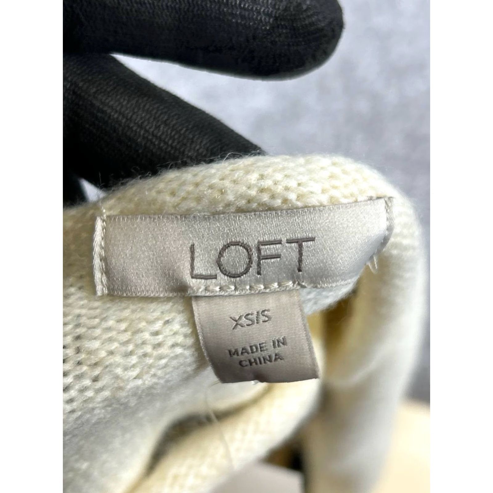 Loft VINTAGE Loft Sweater Womens XS Beige Blue Knit Pullover Poncho New Size XS / US 0-2 / IT 36-38 - 3 Thumbnail