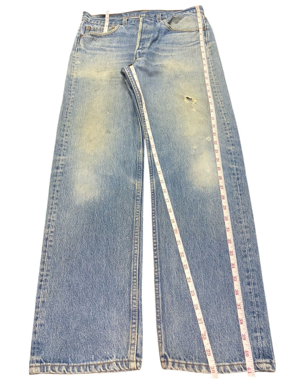Levi's Vintage 90s Levis 501 Mud Wash Distressed Jeans Size US 31 - 7 Thumbnail