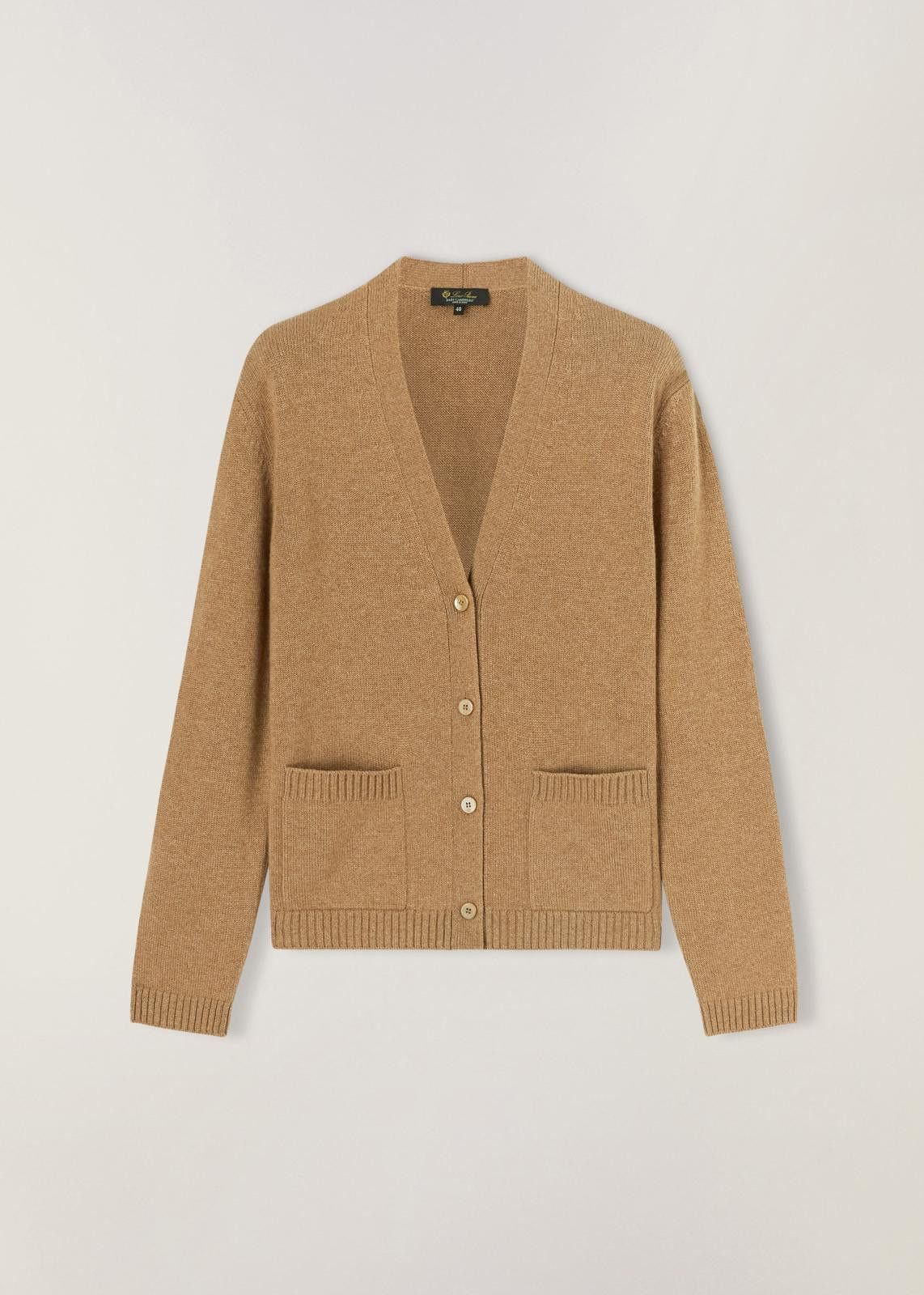 Loro Piana o1srvl11e0125 Grassmoor Cashmere Cardigan in Camel Size S / US 4 / IT 40 - 1 Thumbnail