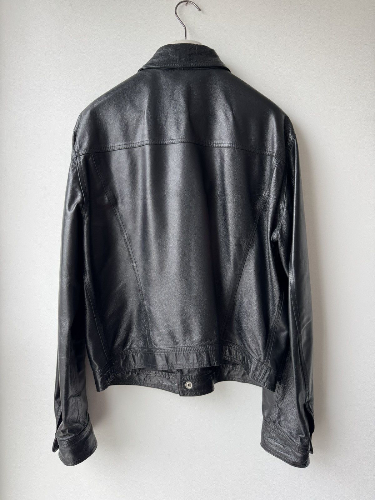 Versace Jeans Couture Versace Jeans Couture Vintage Men's Black Leather Jacket Size US L / EU 52-54 / 3 - 2 Thumbnail