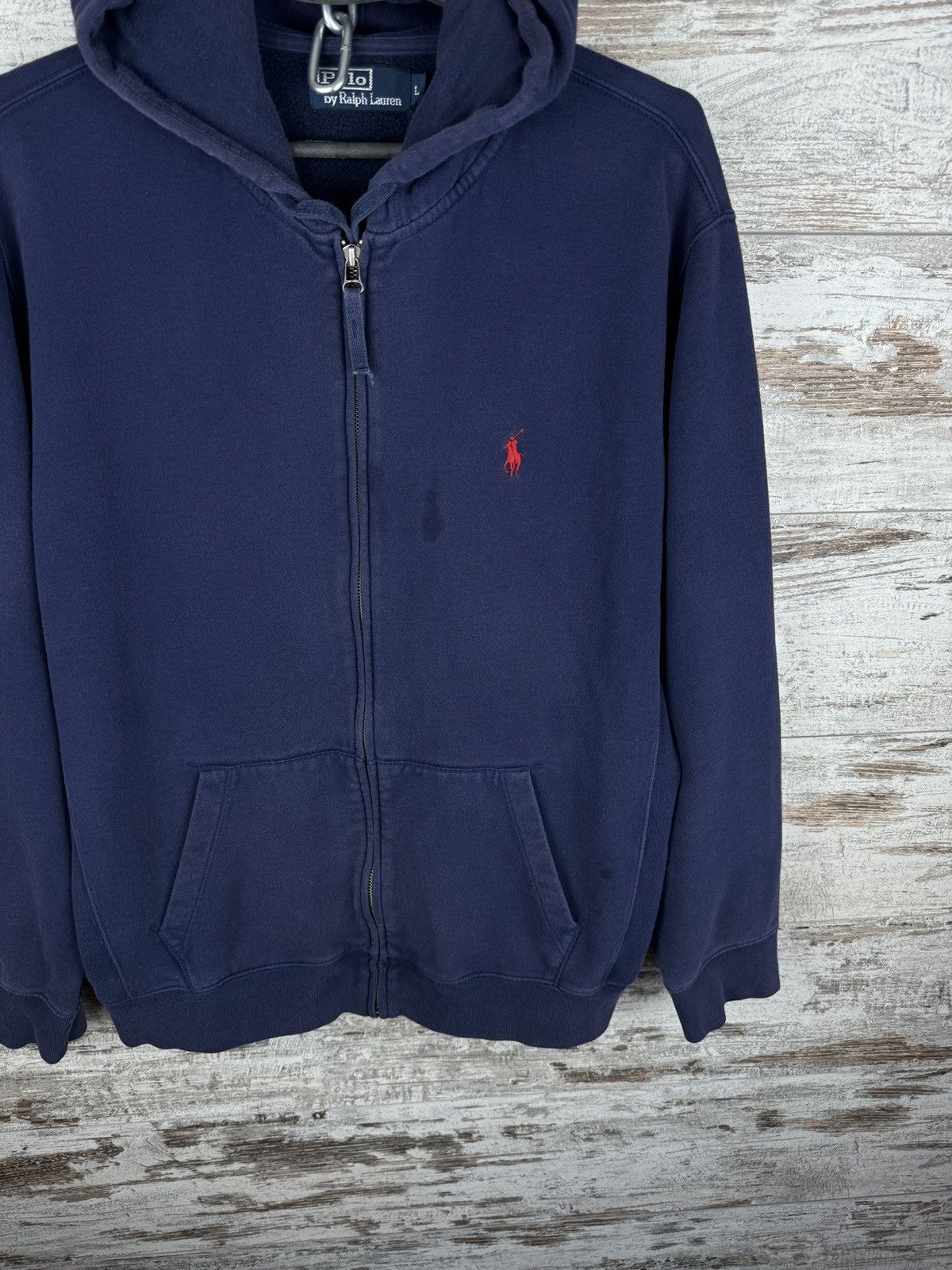Polo Ralph Lauren × Vintage Mens Vintage Polo Ralph Lauren distressed zip hoodie y2k OG Size US L / EU 52-54 / 3 - 5 Thumbnail