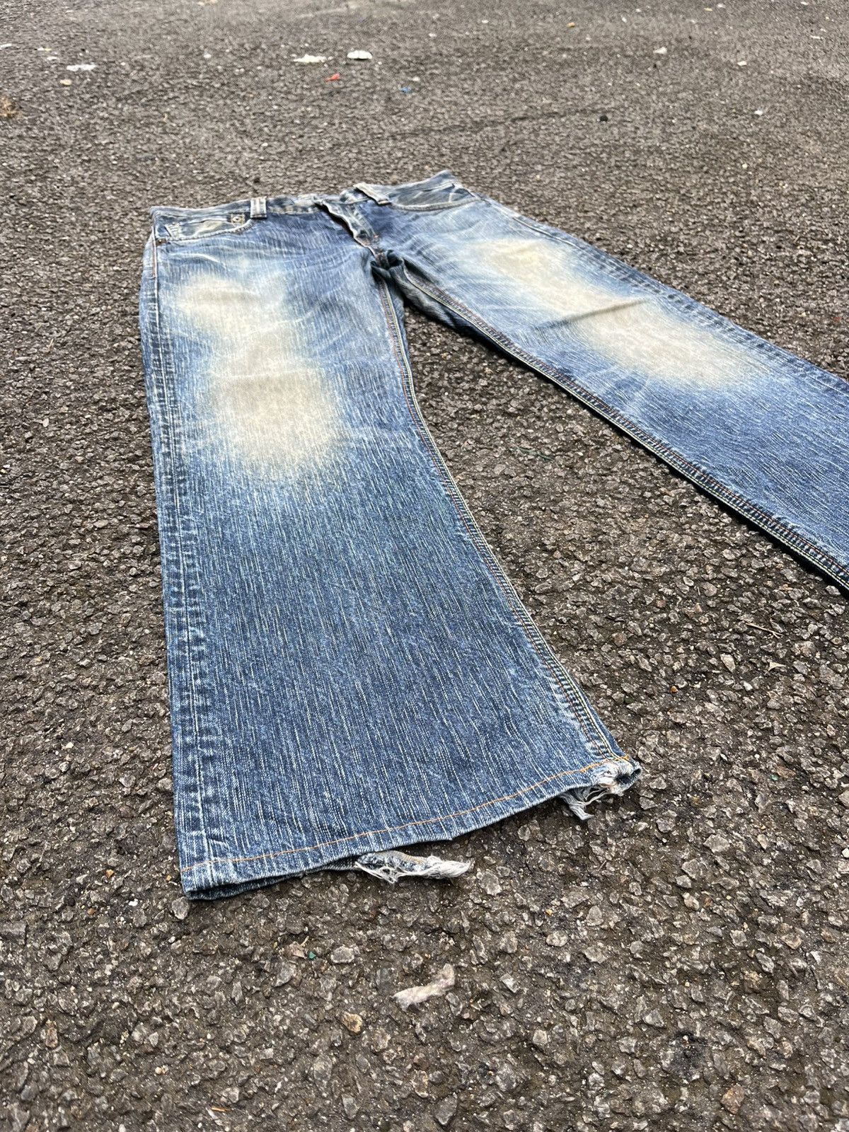 Japanese Brand Edwin 503 Boot Cut Denim Rusty Clawmark Jeans Faded Blue Size US 34 / EU 50 - 2 Thumbnail