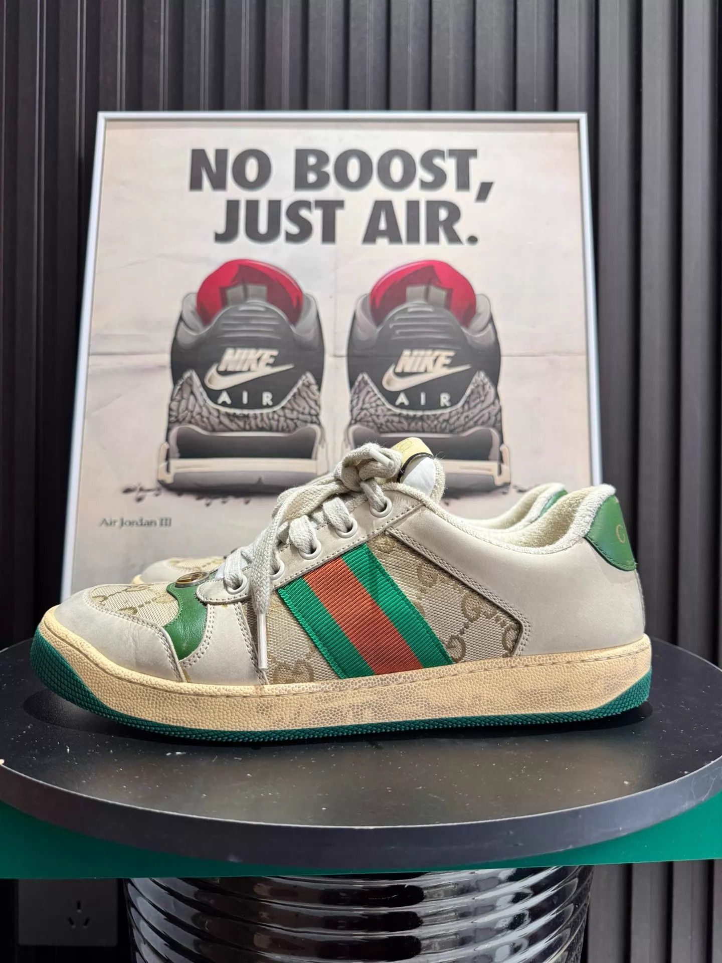 Gucci GUCCI Screener distressed women's green sneaker Size US 7.5 / IT 37.5 - 1 Thumbnail