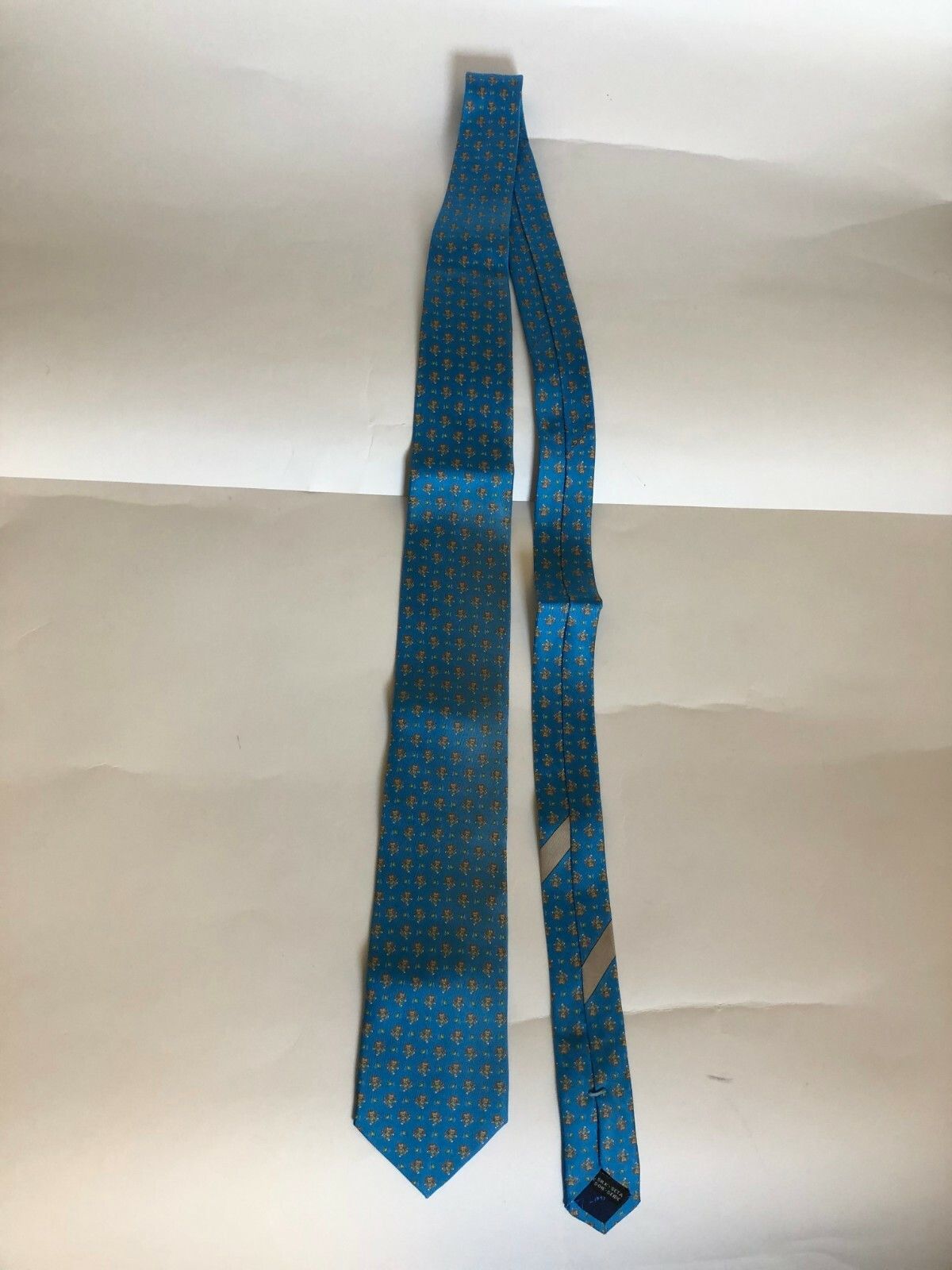 Salvatore Ferragamo Salvatore Ferragamo Sky Blue Teddy Bear Silk Tie Italy Size ONE SIZE - 4 Thumbnail