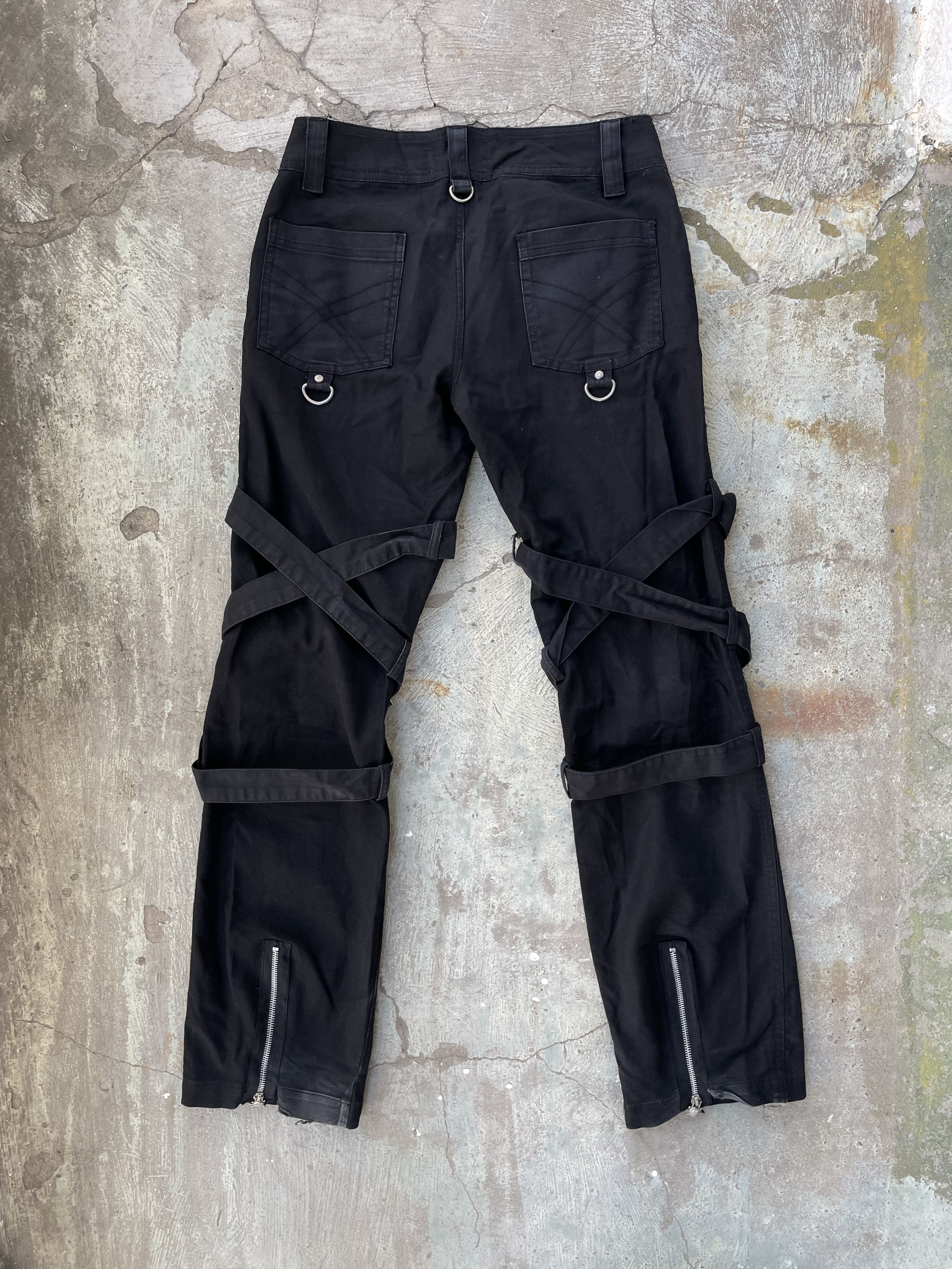 Japanese Brand Queen Of Darkness Zipper Punk Pants Balenciaga style Size 30" / US 8 / IT 44 - 4 Thumbnail