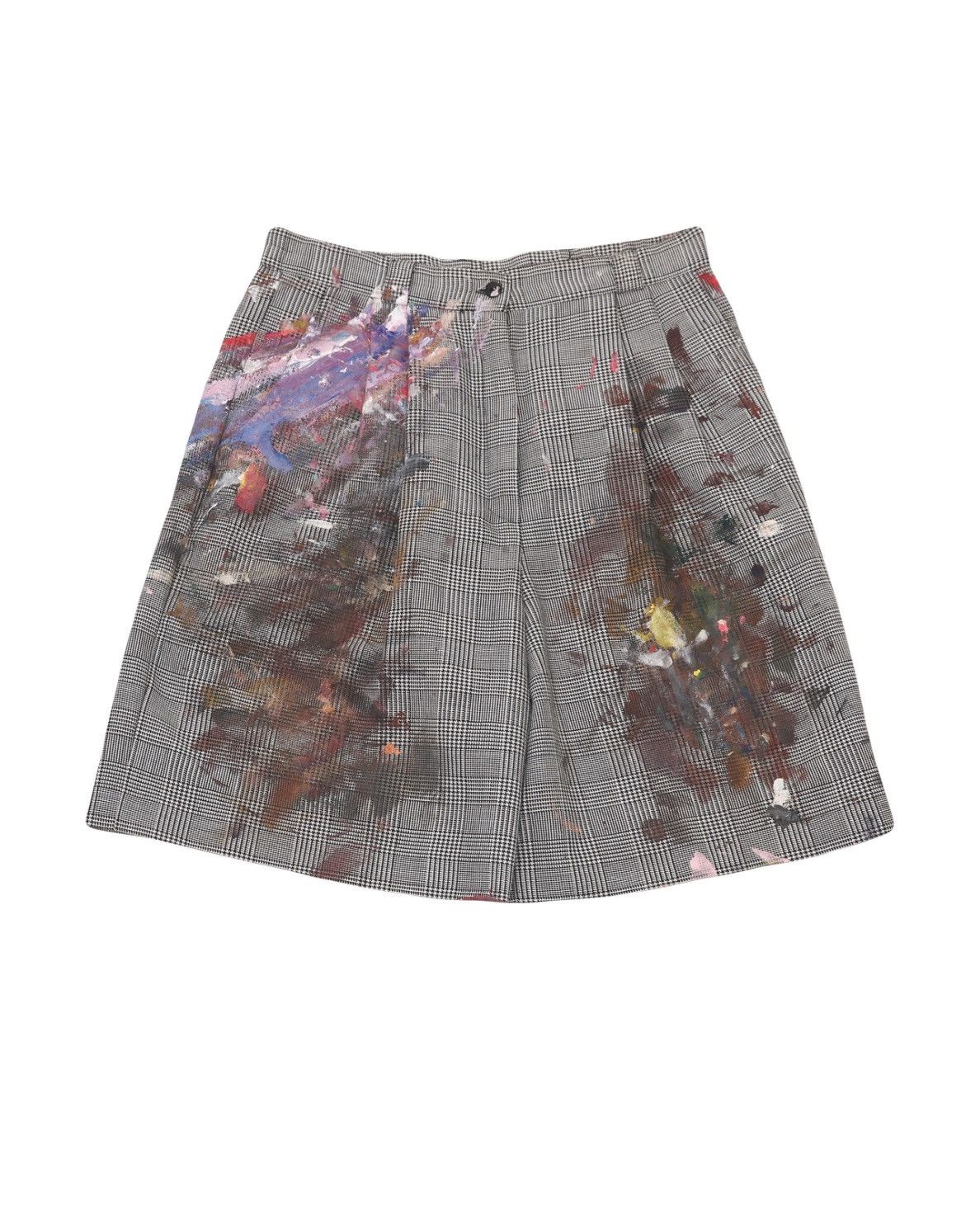Vintage Nyree Arts Custom Houndstooth Plaid Shorts Size US 30 / EU 46 - 1 Thumbnail
