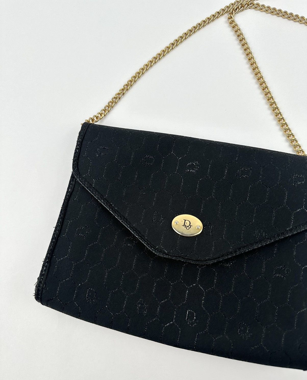 Dior Christian Dior Honey Comb Pattern Gold Sling Bag Size ONE SIZE - 1 Thumbnail