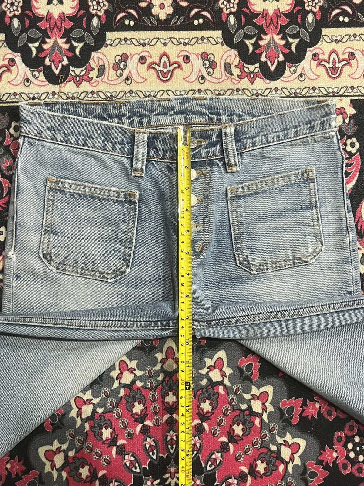 If Six Was Nine ⚡️Flare⚡️Vintage Jormanos Bell Bottom Bush Pants Blue Jeans Size US 29 - 15 Thumbnail
