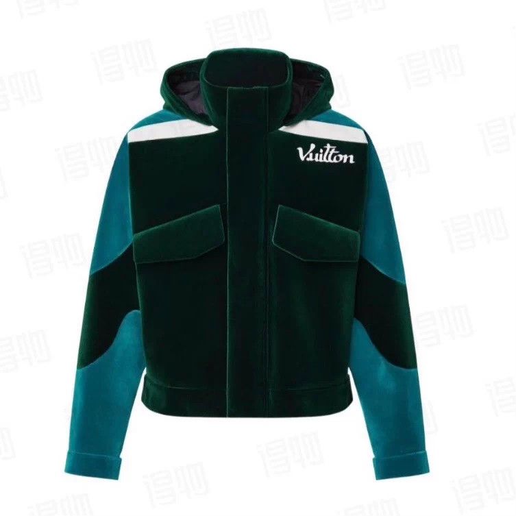 Louis Vuitton LV color blocked suede hooded jacket 46-54 Size US L / EU 52-54 / 3 - 1 Thumbnail