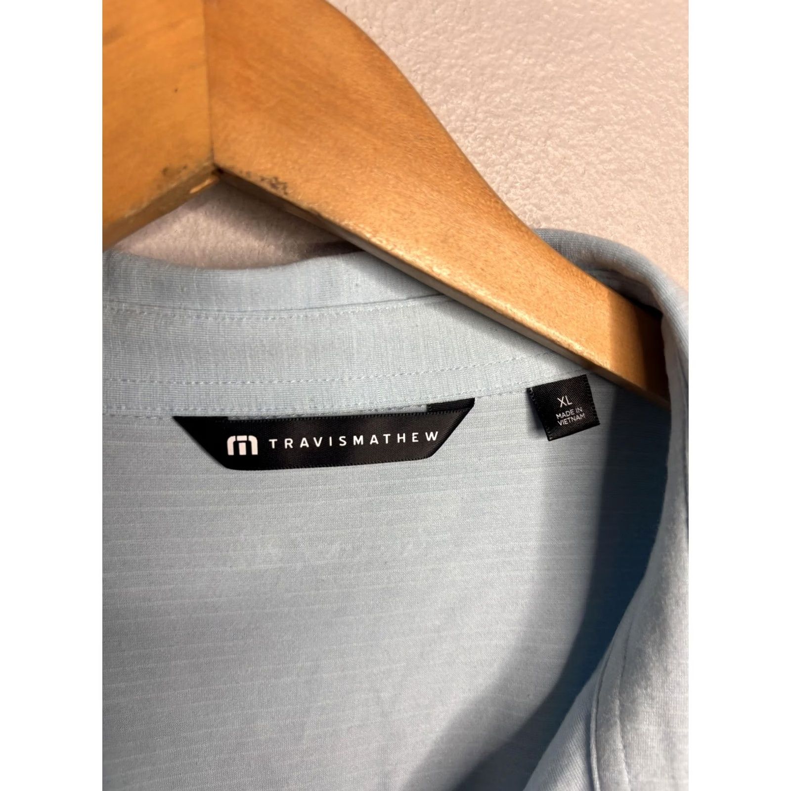 TravisMathew TravisMathew Polo Shirt Mens XL Golf Performance Stretch Casual Light Blue Size US XL / EU 56 / 4 - 3 Thumbnail