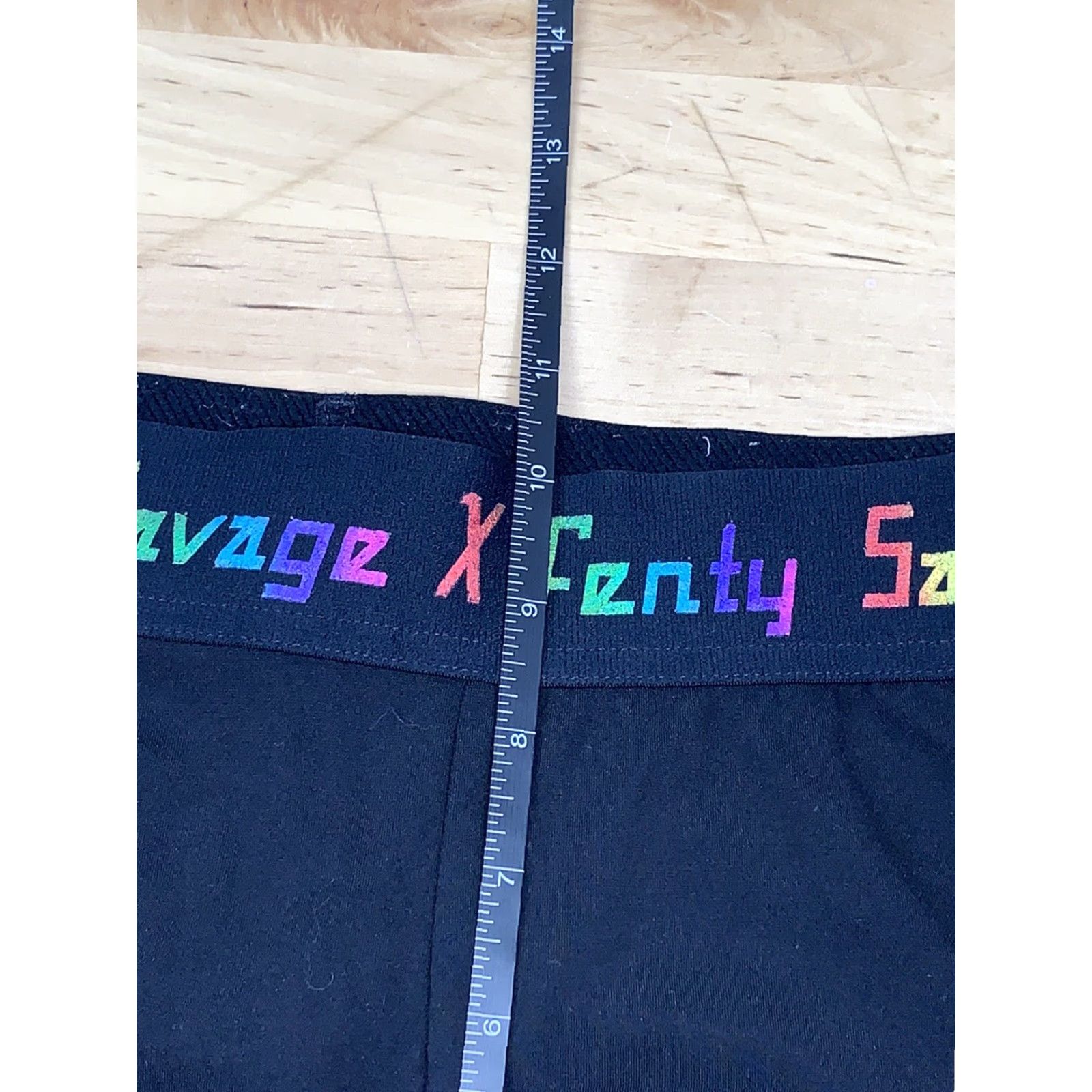Vintage Savage X Fenty Leggings Black M Casual Ankle Womens Slim Elastic Waist Stretch Size 32" / US 10 / IT 46 - 7 Thumbnail