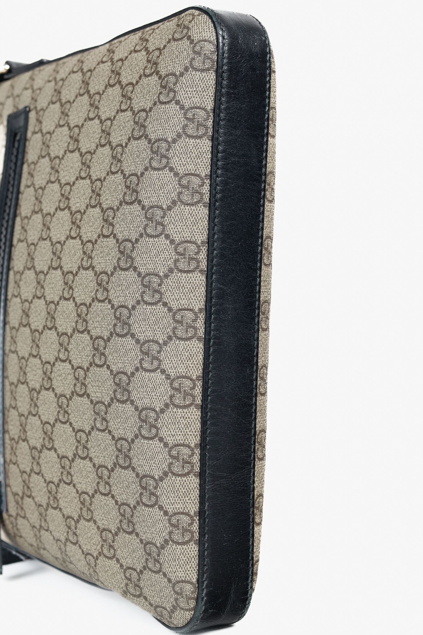 Gucci Gucci GG Supreme Monogram Leather Trim Flat Messenger Bag Size ONE SIZE - 5 Thumbnail