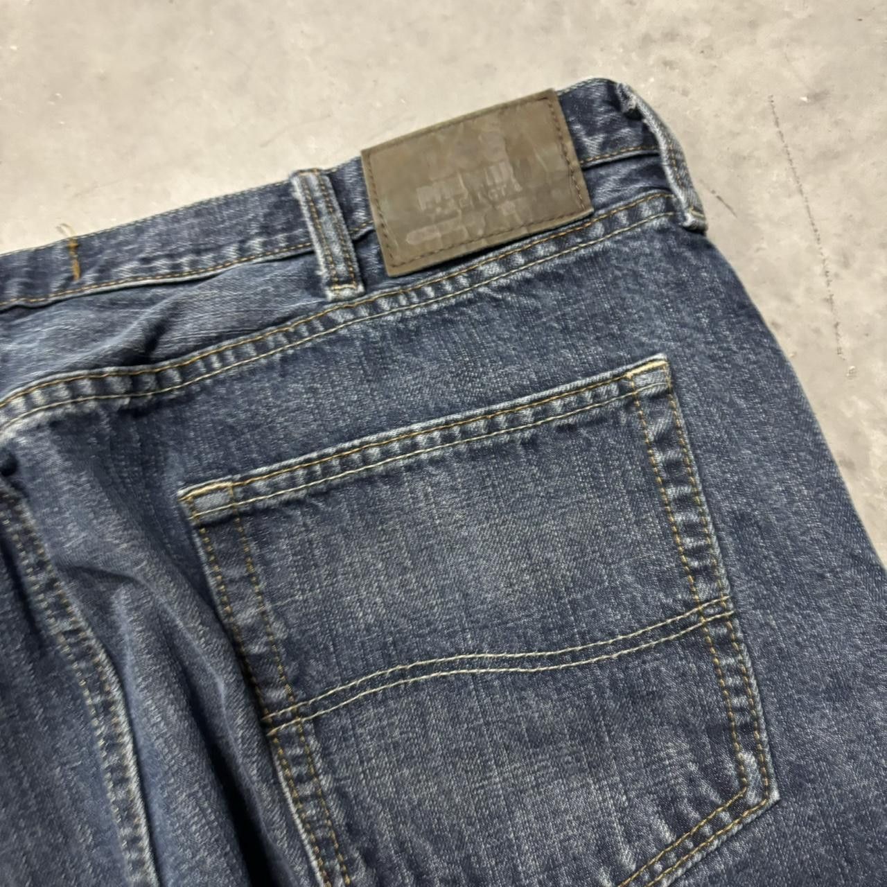 Japanese Brand × Vintage Crazy Vintage Y2K/2000s Grunge Dark Wash Skater Denim Jeans! Size US 38 / EU 54 - 7 Thumbnail