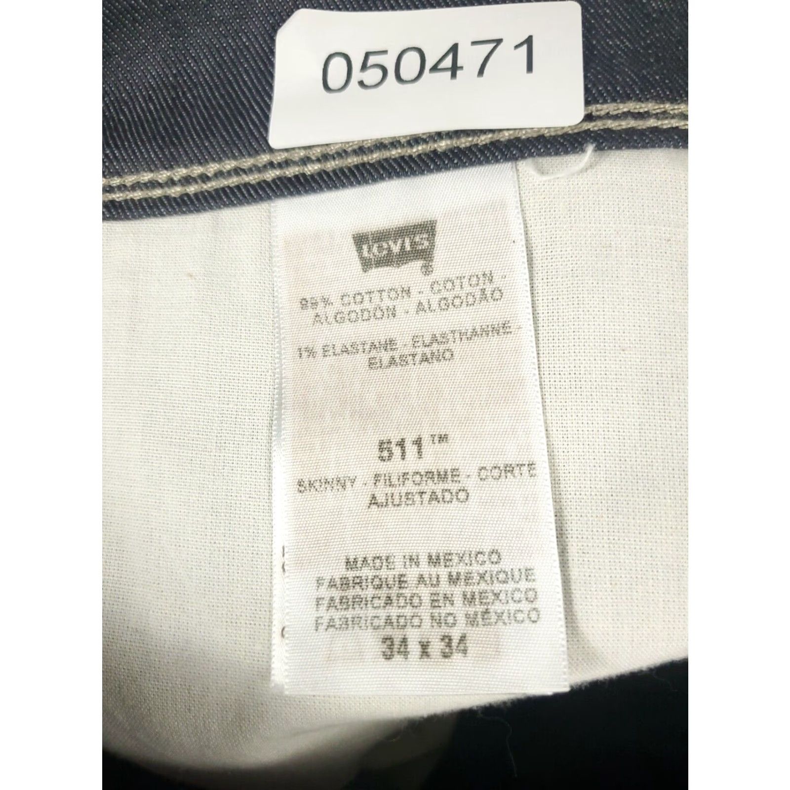 Levi's Levis 511 Slim Fit Straight Leg Jeans Mens 34x34 Blue Cotton Denim Pants Size US 34 / EU 50 - 8 Thumbnail