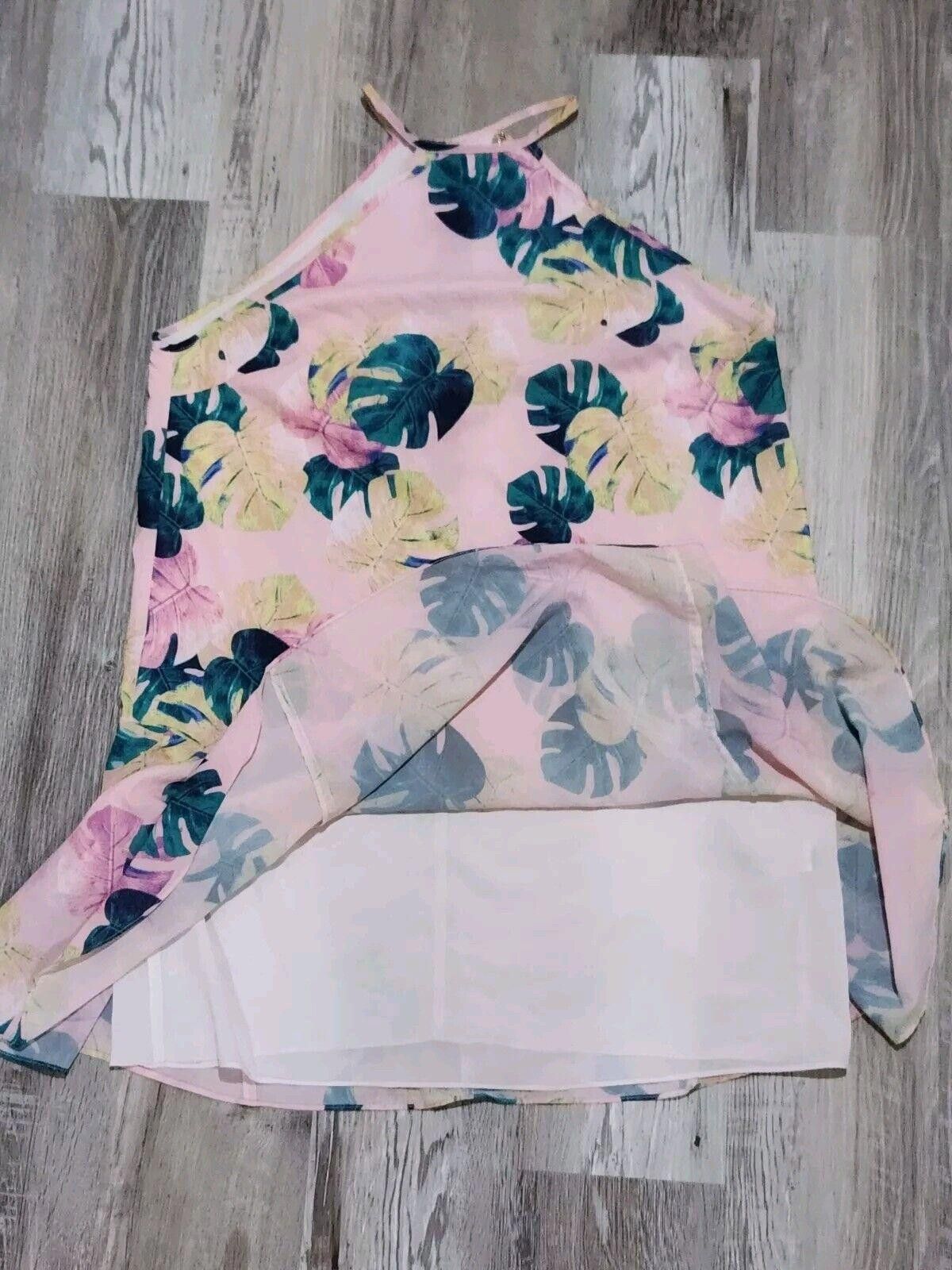 Designer Whitney Eve Dress Size 10 Pink Tropical monstera Size L / US 10 / IT 46 - 6 Thumbnail