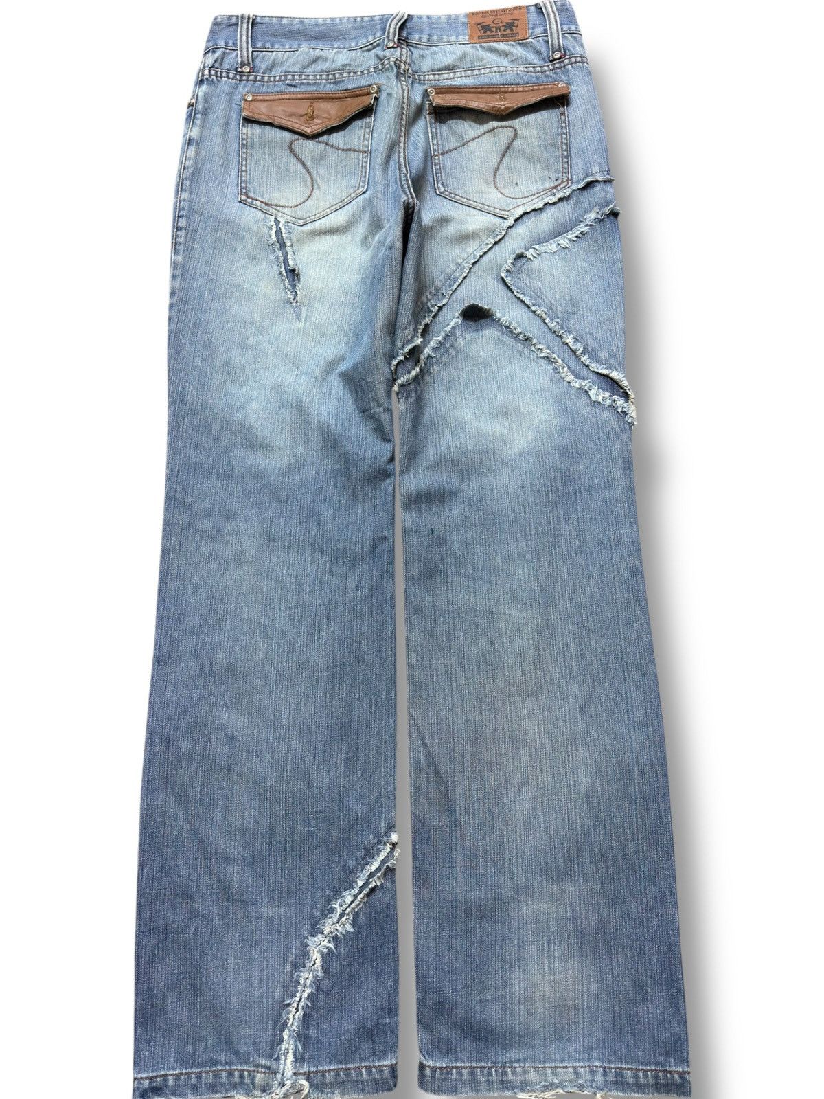 Gotcha Vintage Gotcha Leg Cut Splicing Embellished Embroidery Denim Size US 34 / EU 50 - 7 Thumbnail