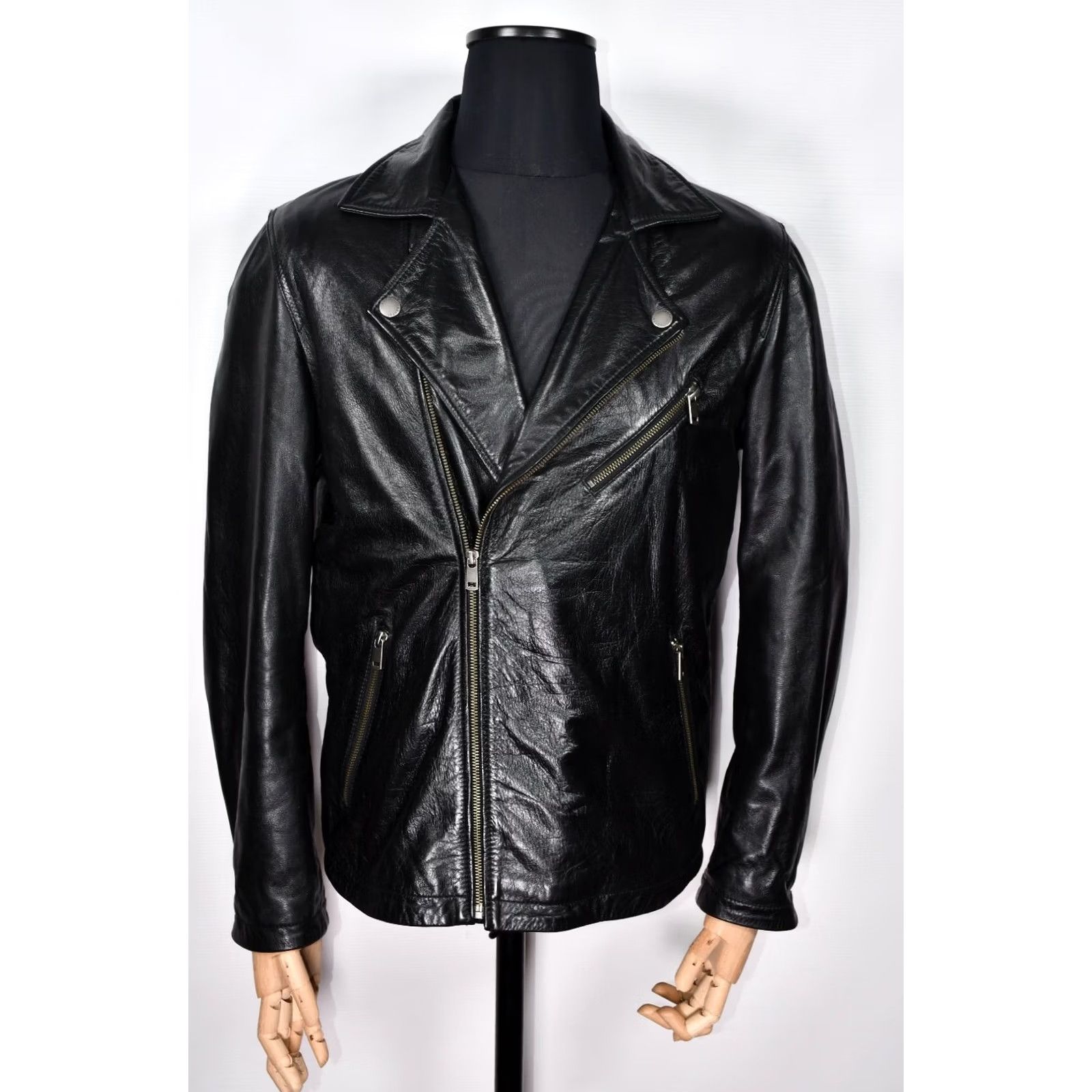 Levi's Levi's Black Biker Real Leather Jacket Mens L Size US L / EU 52-54 / 3 - 2 Thumbnail