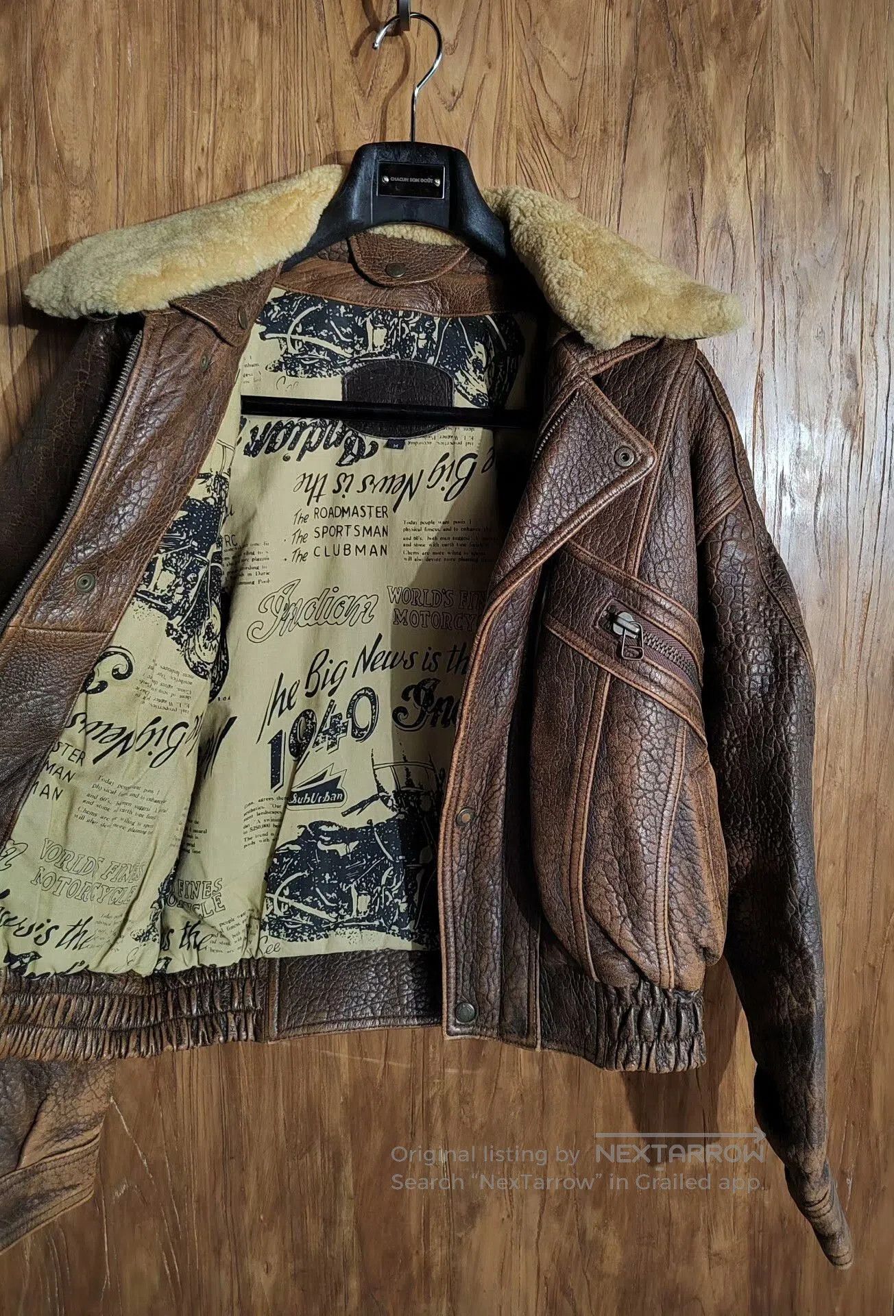 Japanese Brand Wind Armor Lambskin Flight Jacket. Size US M / EU 48-50 / 2 - 2 Thumbnail